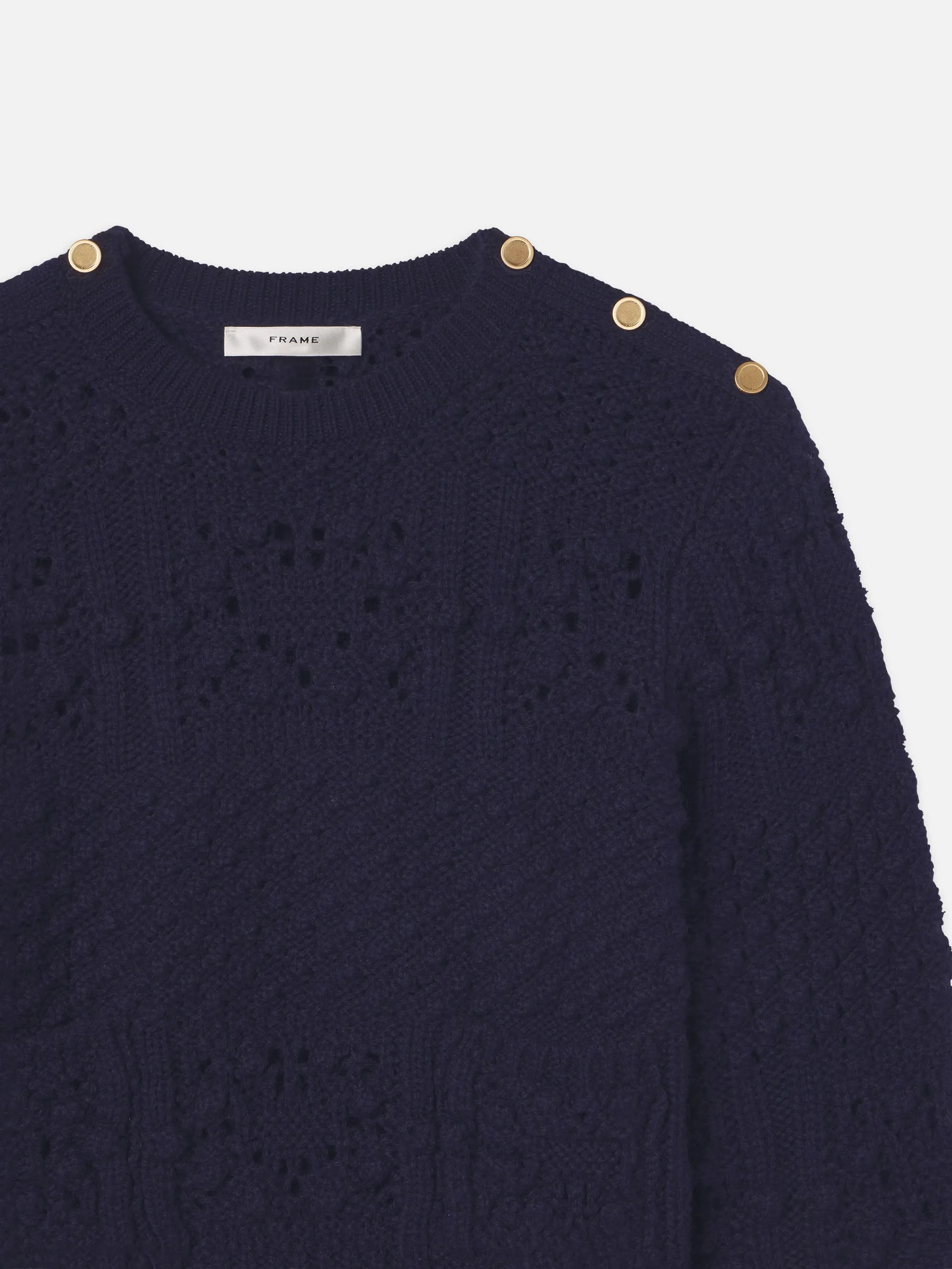 Patch Pocket Sweater -- Navy sold by Frame Denim product image thumbnail 3