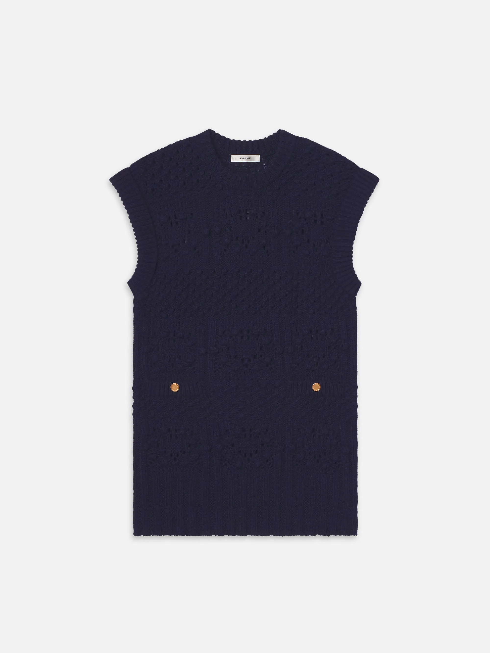 Knitted Vest Dress -- Navy sold by Frame Denim