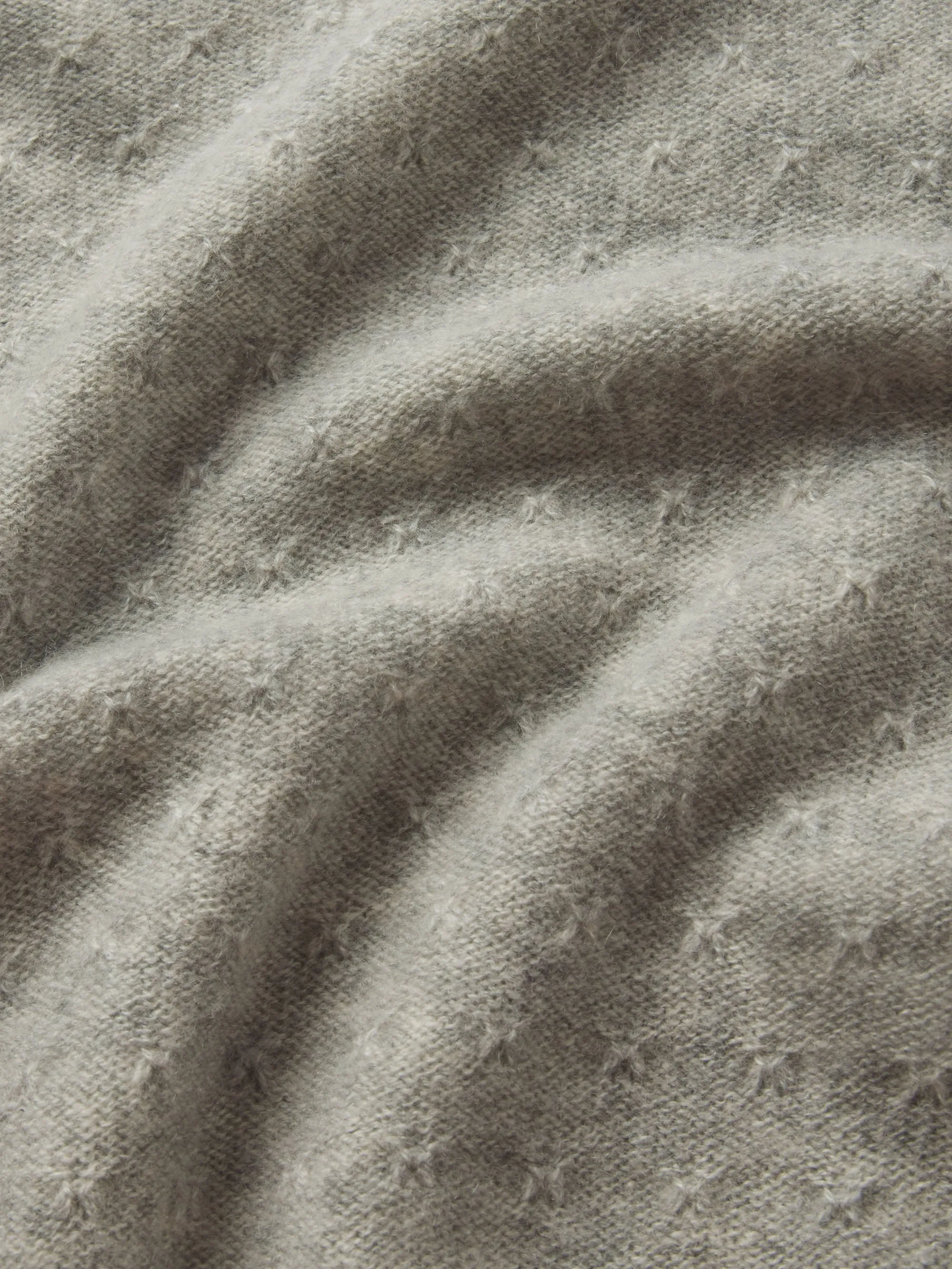 Pointelle Puff Sleeve Sweater -- Light Heather Grey sold by Frame Denim product image thumbnail 3