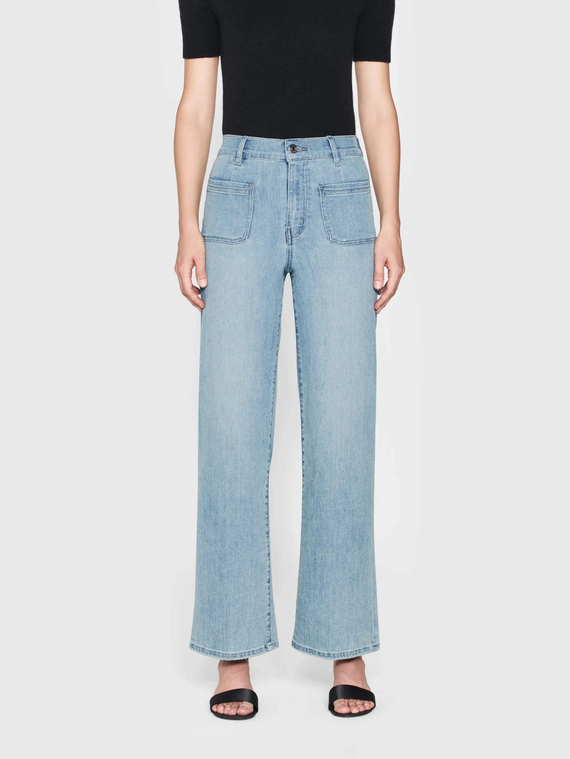 Le Slim Palazzo Bardot Pocket -- Wilson Clean sold by Frame Denim product image thumbnail 3