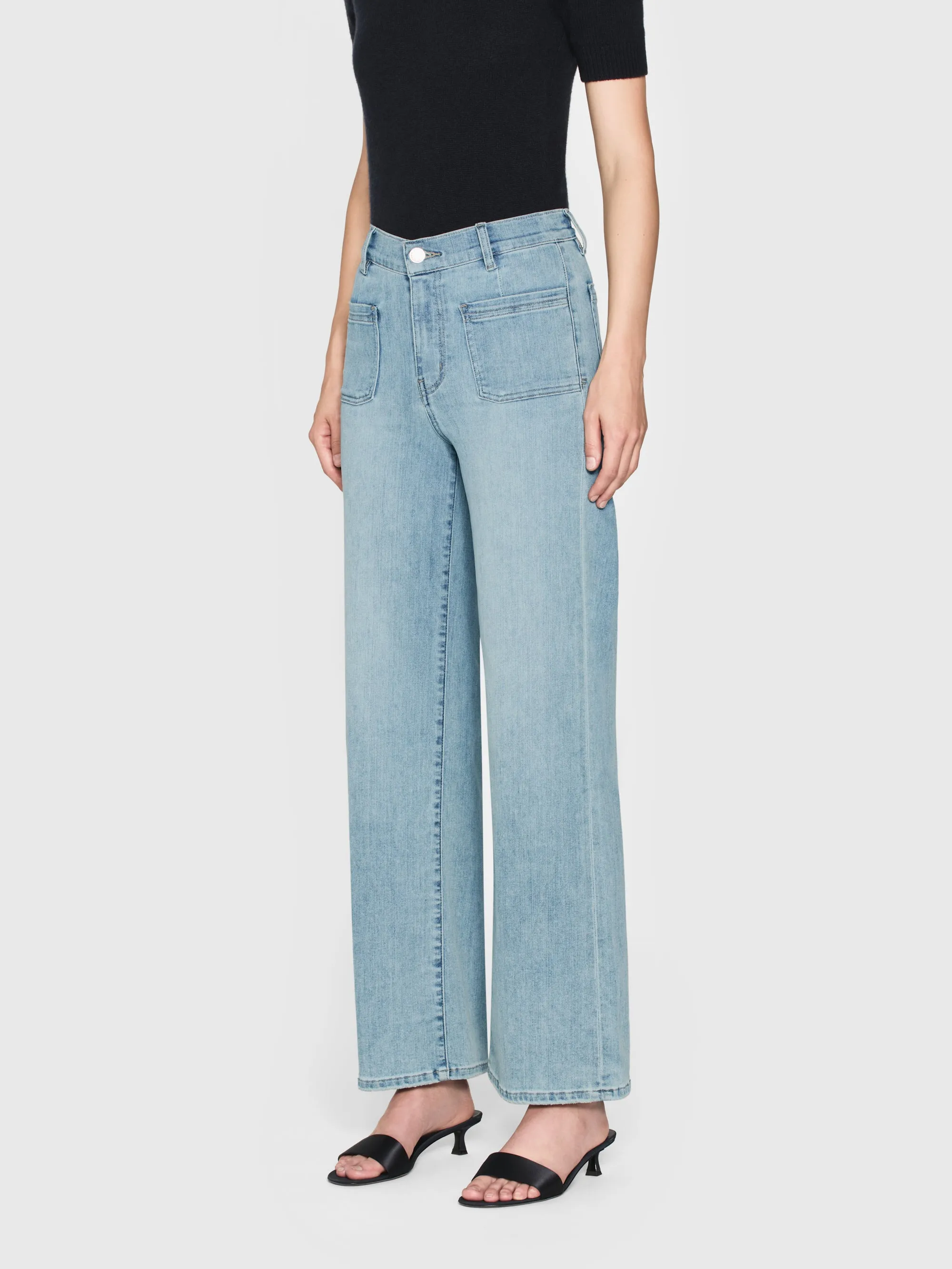 Le Slim Palazzo Bardot Pocket -- Wilson Clean sold by Frame Denim product image thumbnail 5