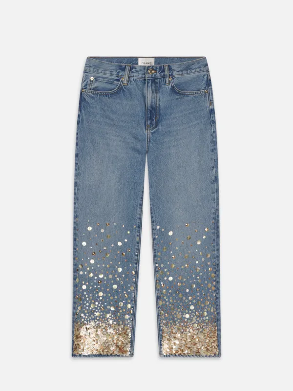 The Atelier Champagne Jean -- Gold Embellished made by Frame Denim