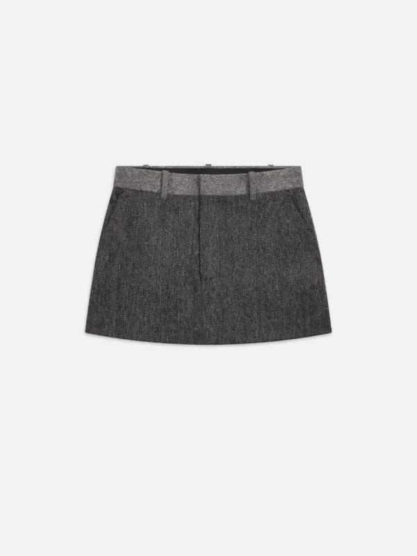 Tweed Suiting Skirt -- Check Multi sold by Frame Denim