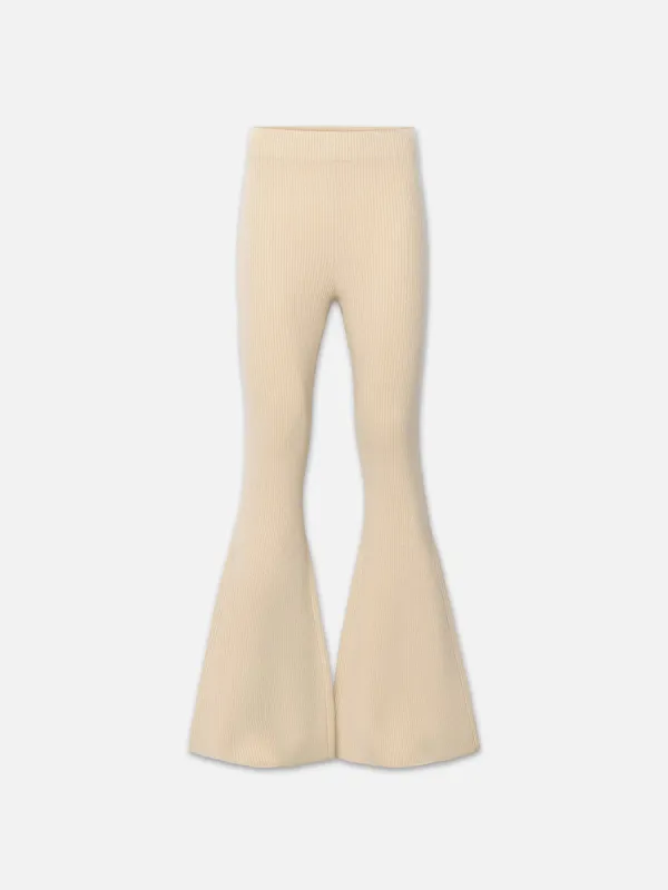 Ribbed Cashmere Flare -- Light Tan sold by Frame Denim