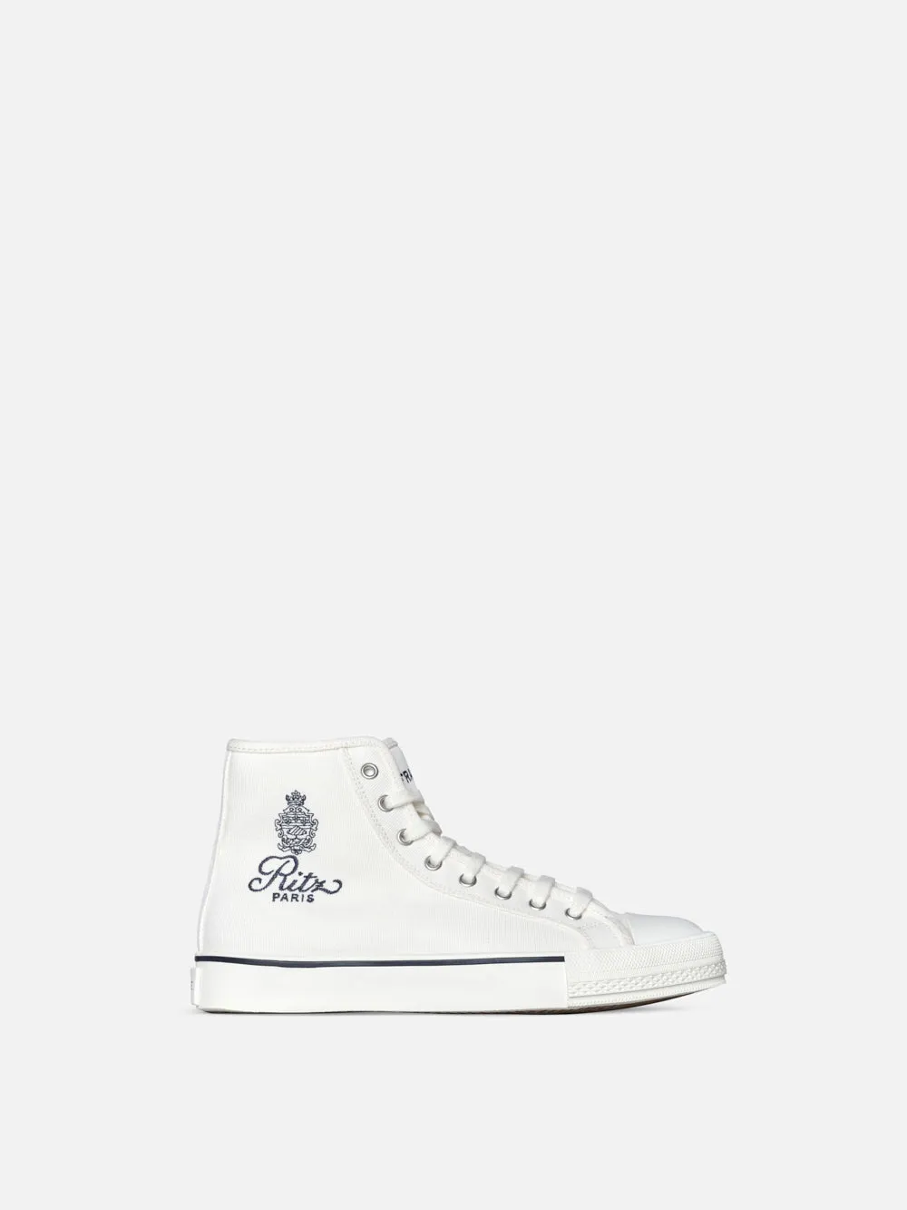 Ritz Unisex High Top Sneaker -- Blanc sold by Frame Denim