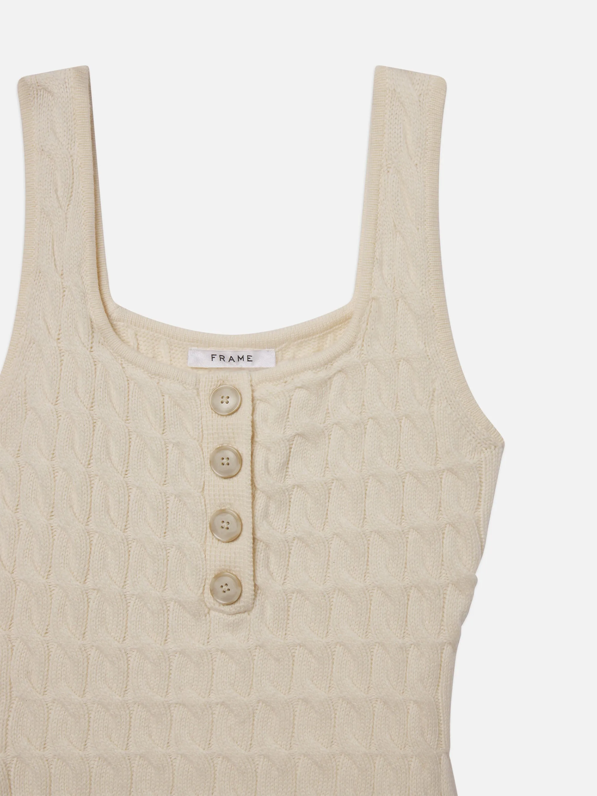 The Cable Knit Playsuit -- Cream sold by Frame Denim product image thumbnail 2