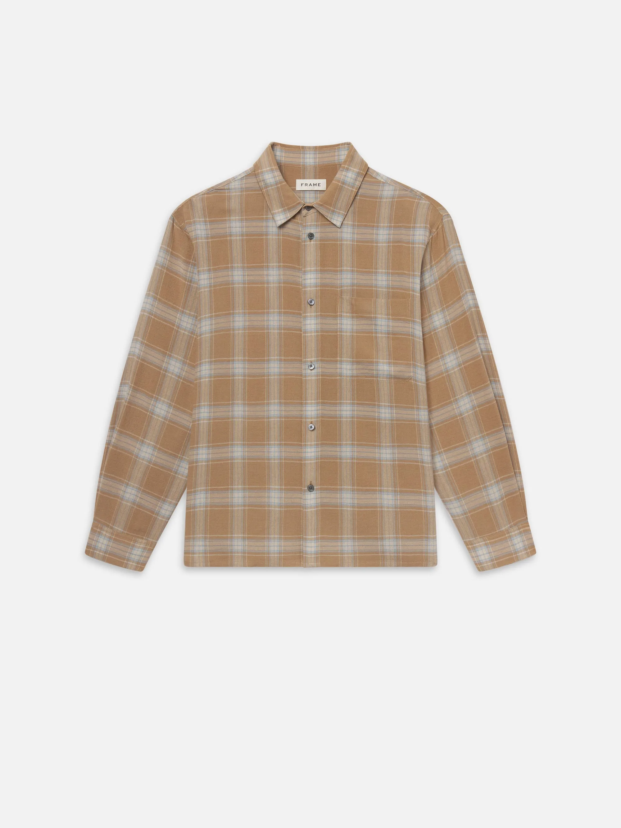 Plaid Shirt -- Beige Plaid sold by Frame Denim