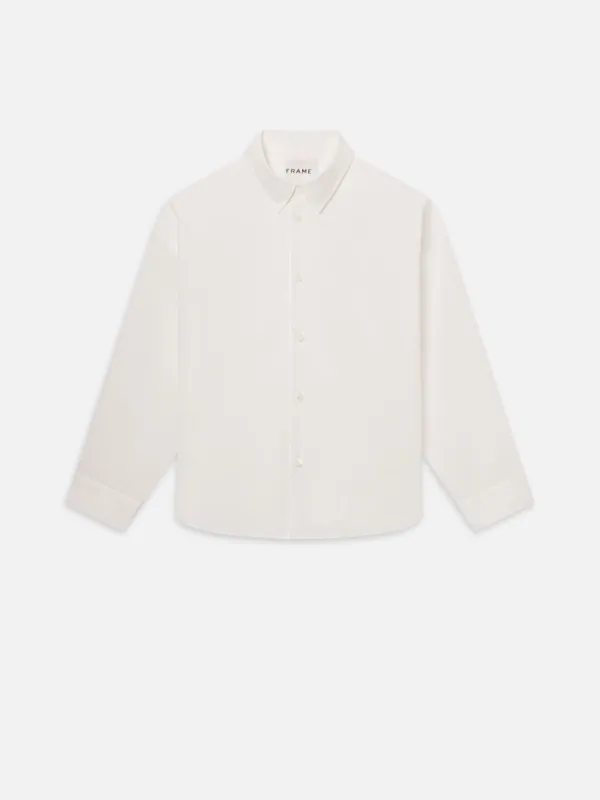 Relaxed Cotton Shirt -- White sold by Frame Denim