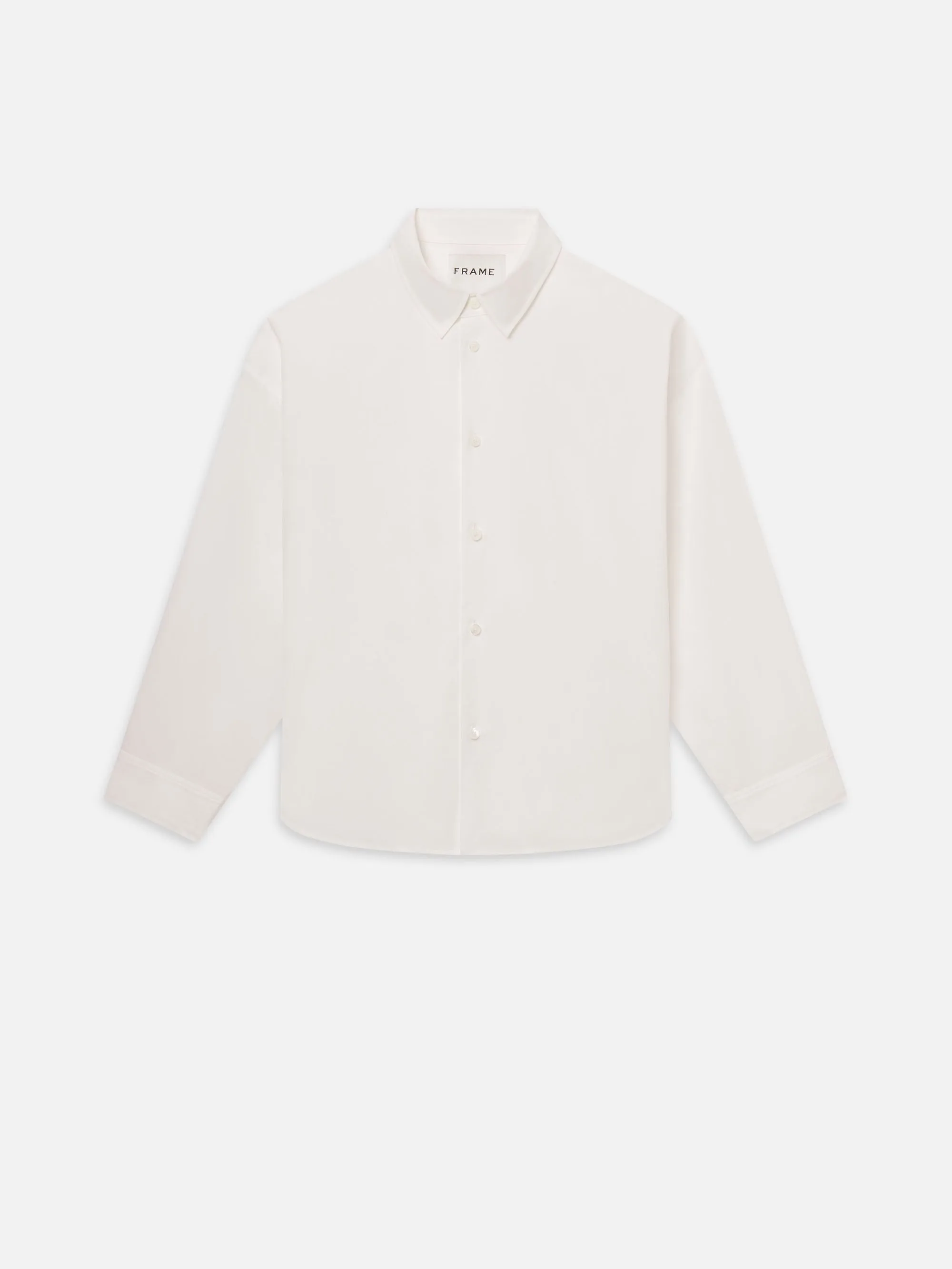 Relaxed Cotton Shirt -- White sold by Frame Denim