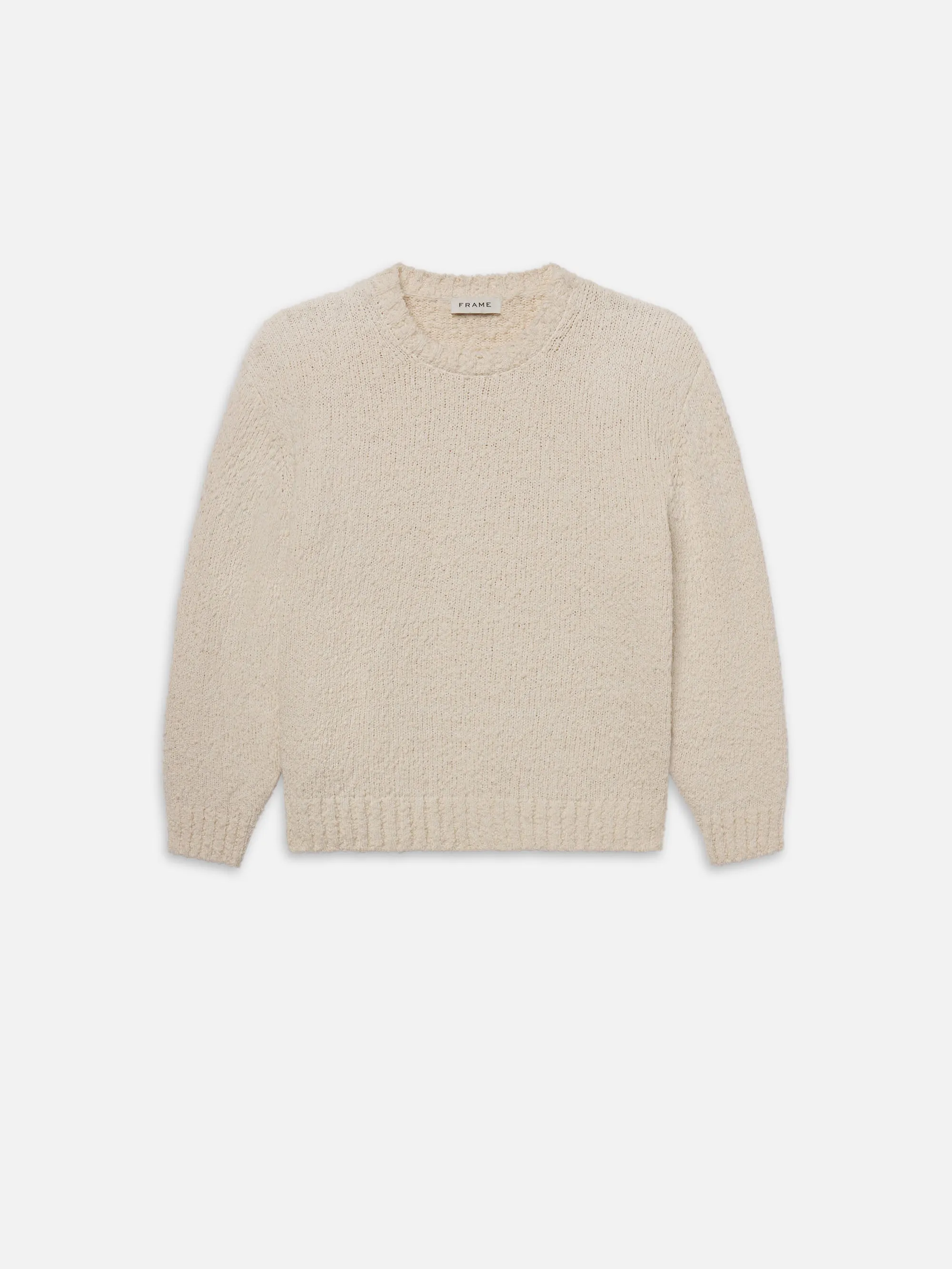 Chunky Textured Sweater -- Cream sold by Frame Denim