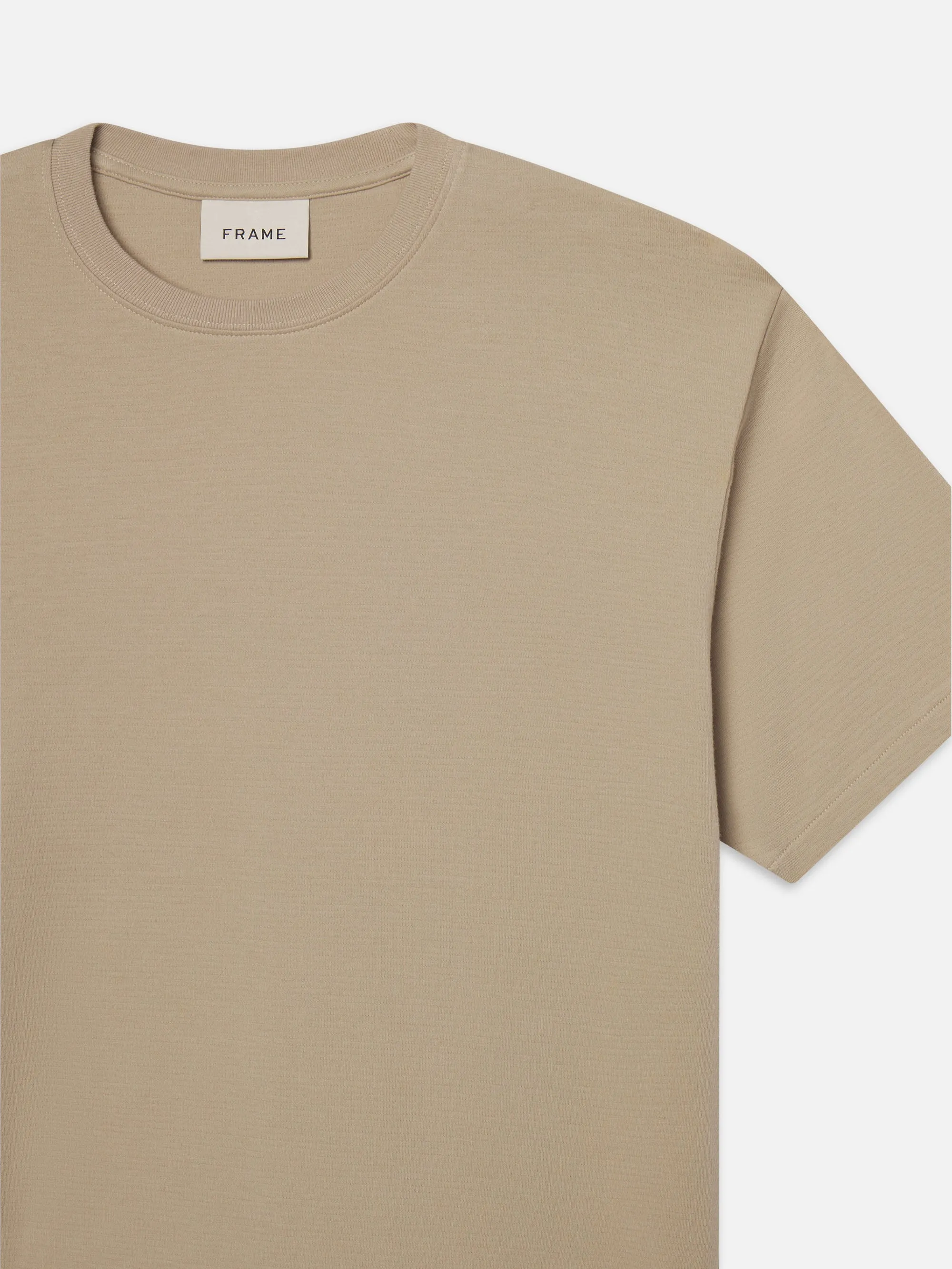 Duo Fold Tee -- Light Beige sold by Frame Denim product image thumbnail 3