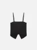 The Silk Button Cami -- Black sold by Frame Denim