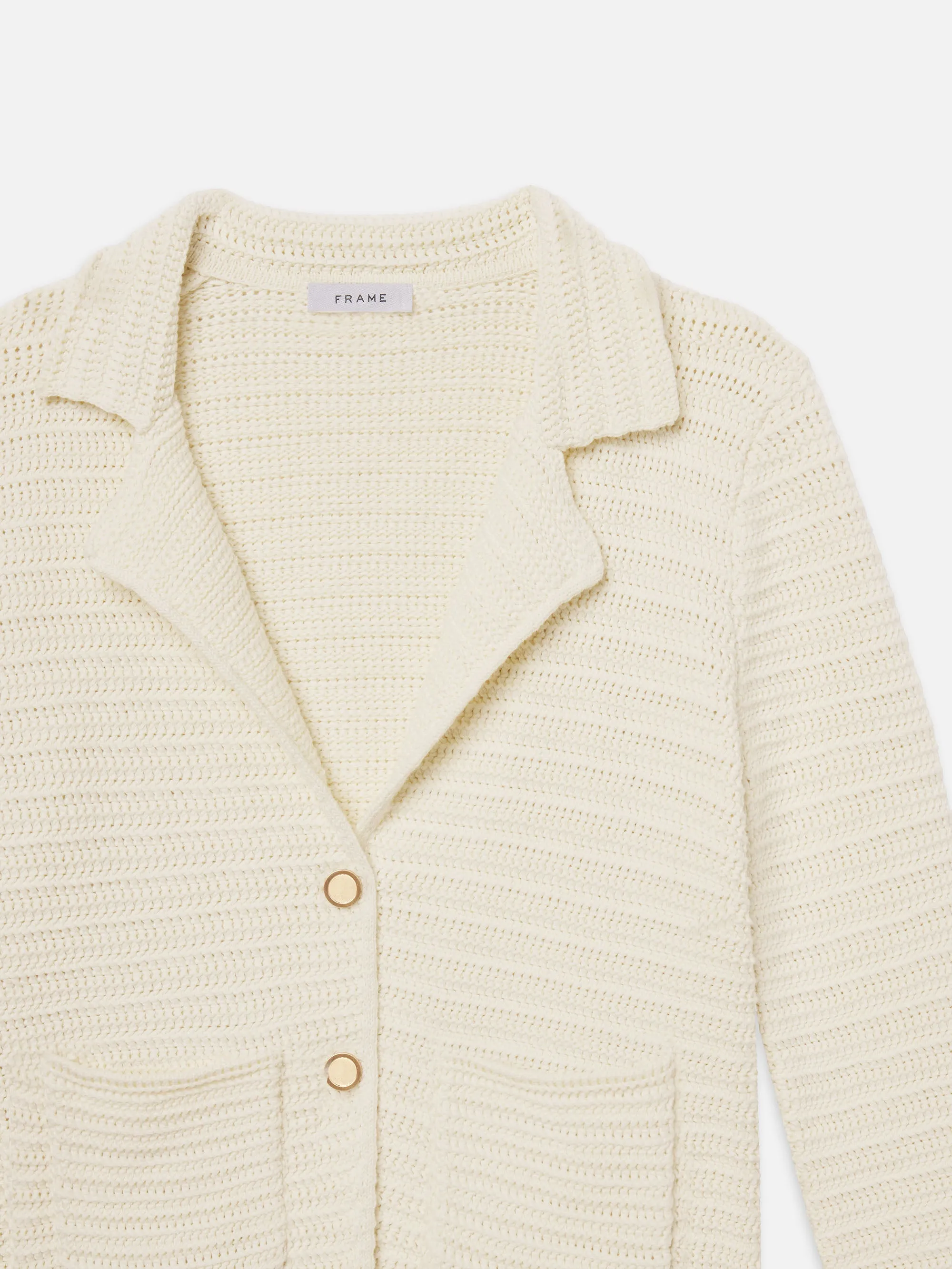 The Crochet Blazer -- Cream sold by Frame Denim product image thumbnail 3