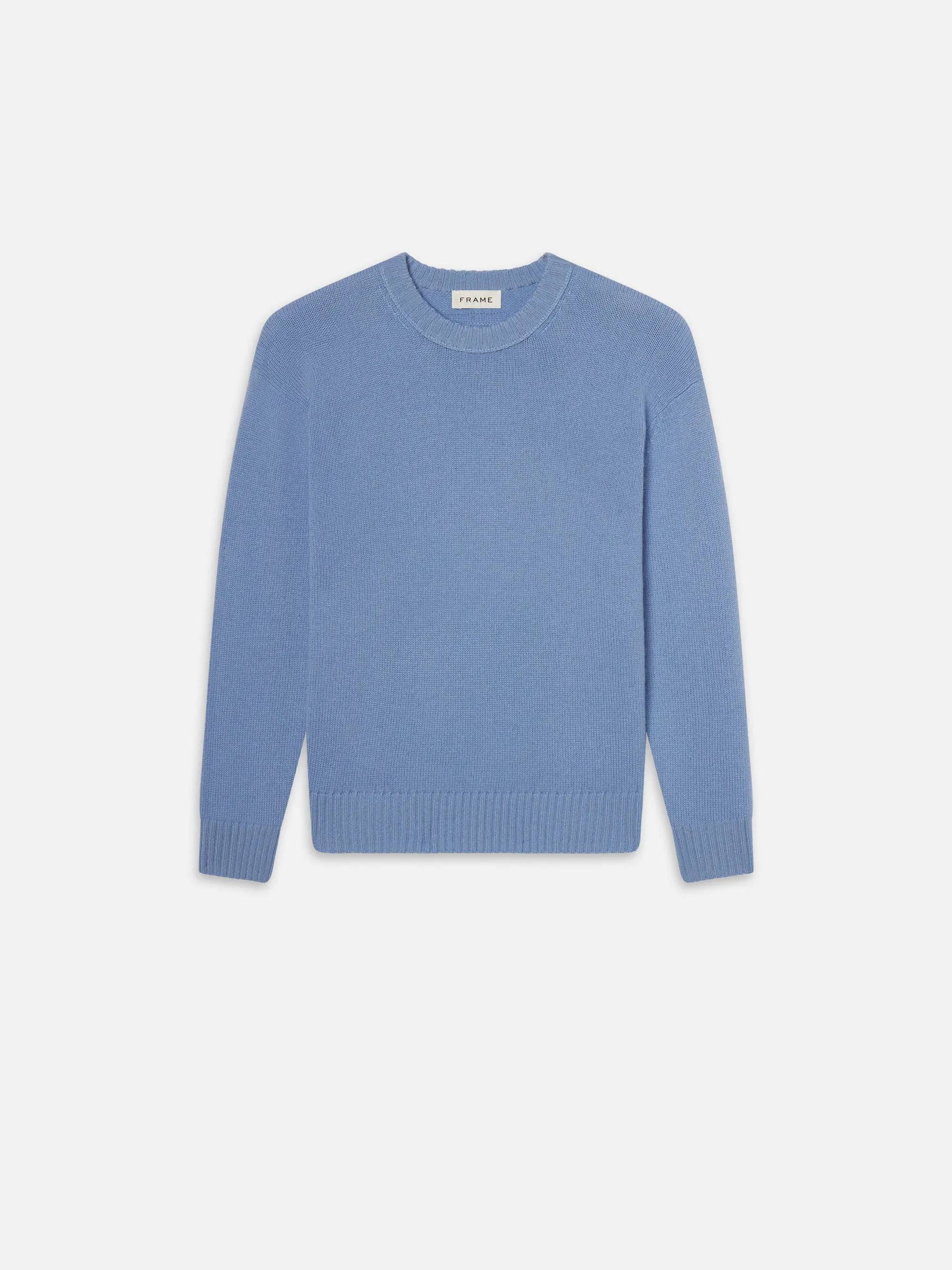 Cashmere Crewneck Sweater -- Smoky Blue sold by Frame Denim