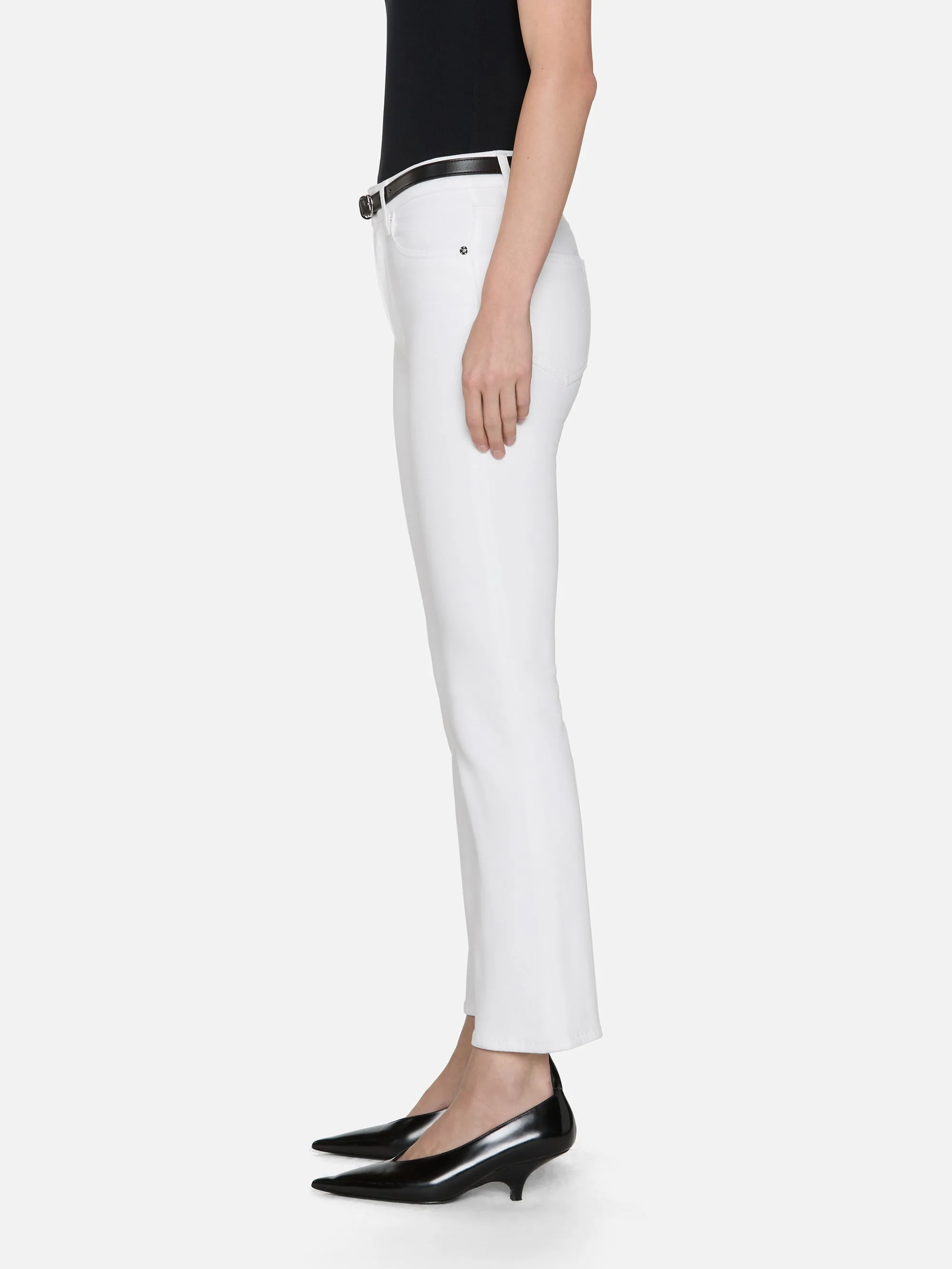 The Reboot Crop -- White sold by Frame Denim product image thumbnail 4