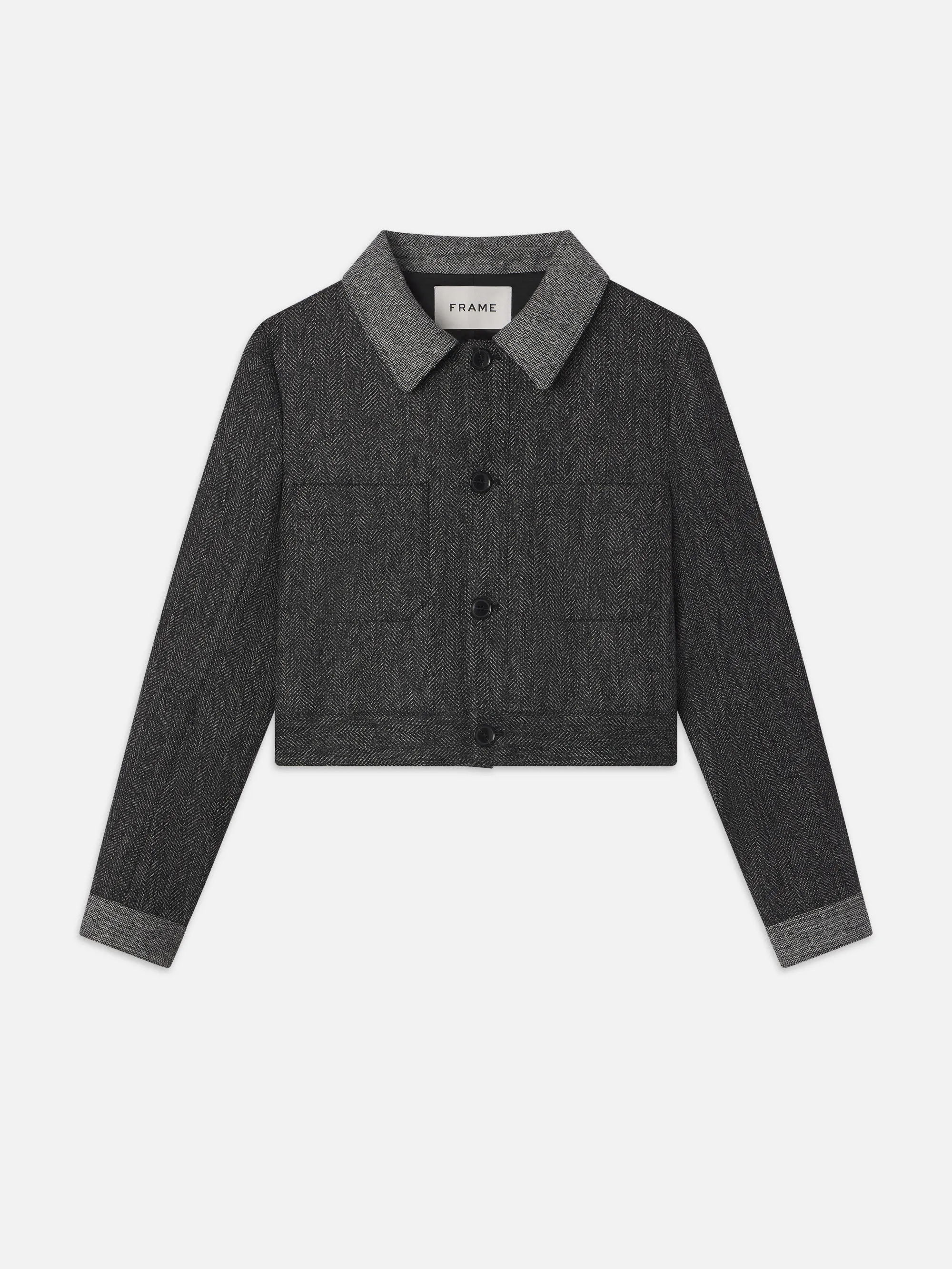 Button Front Jacket -- Check Multi sold by Frame Denim