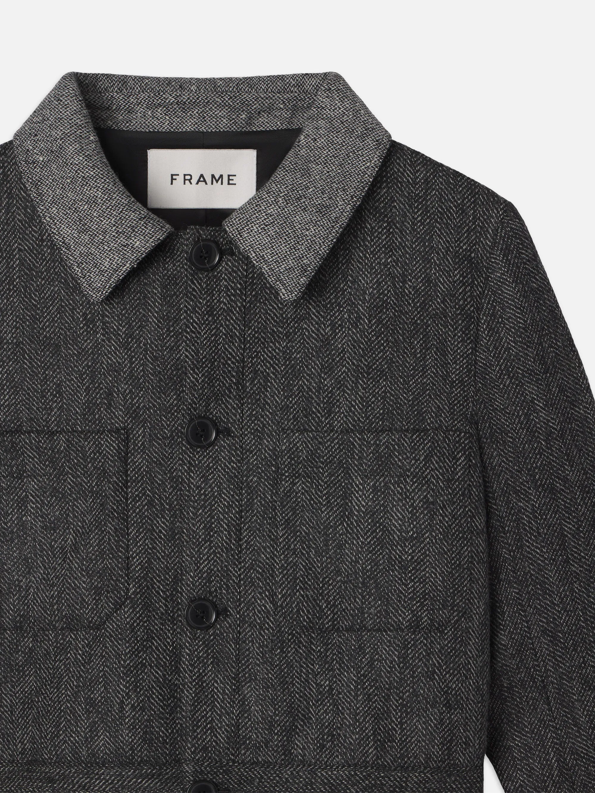 Button Front Jacket -- Check Multi sold by Frame Denim product image thumbnail 3