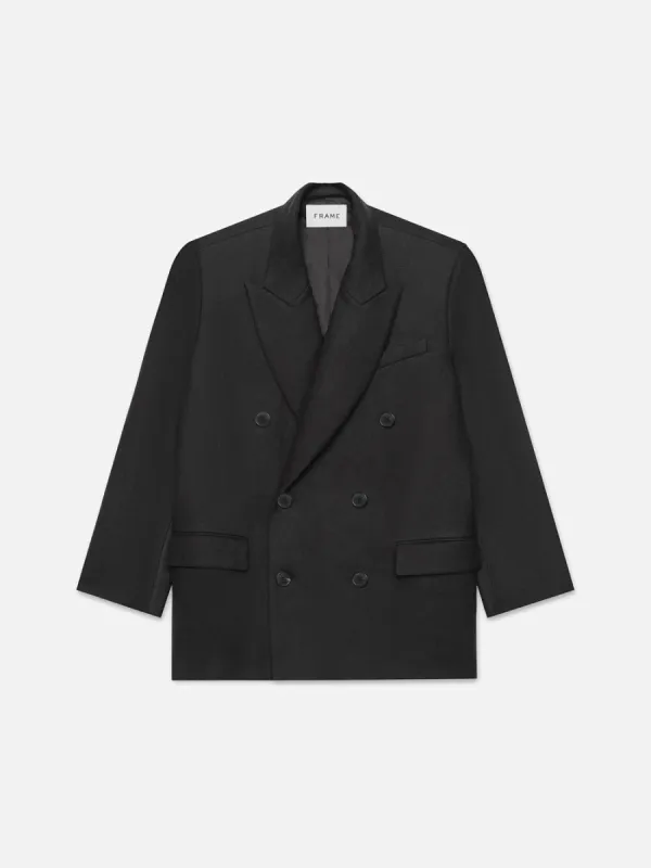 Double Breasted Jacket -- Black sold by Frame Denim