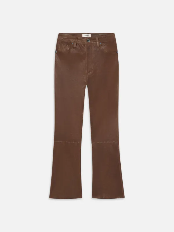 The Leather Reboot Crop -- Cedar sold by Frame Denim