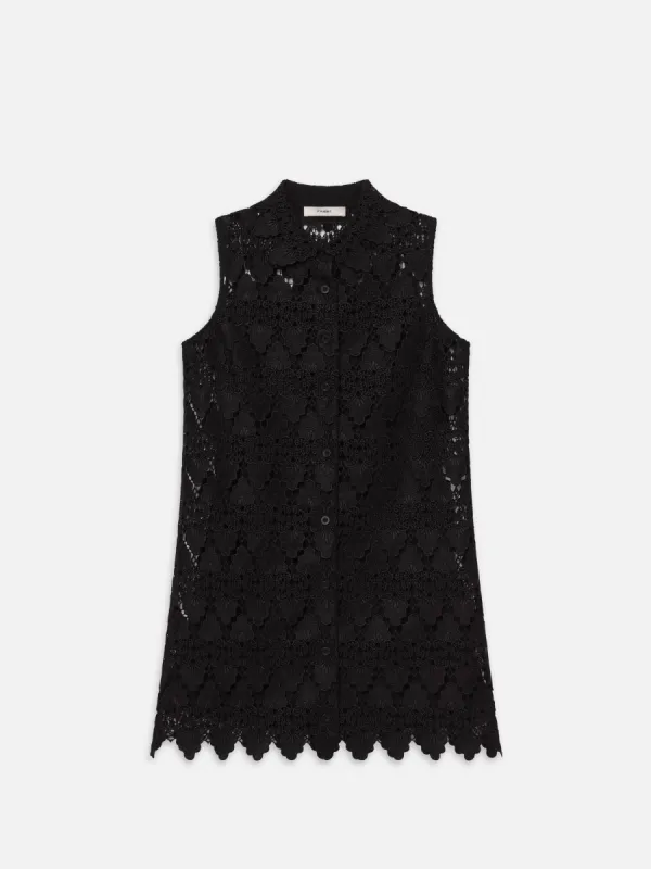 The Deco Lace Dress -- Black sold by Frame Denim
