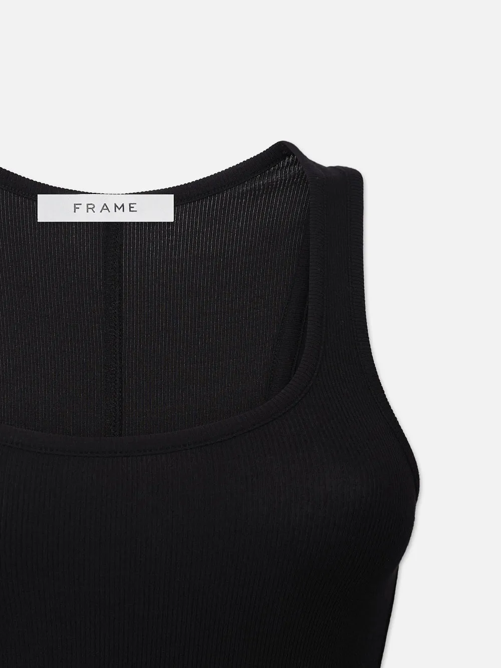 Rib Scoop Neck Tank -- Black sold by Frame Denim product image thumbnail 2