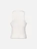 Rib Scoop Neck Tank -- White sold by Frame Denim
