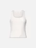 Rib Scoop Neck Tank -- White sold by Frame Denim