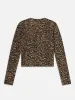 The Leopard Cashmere Cardi -- Sand Multi sold by Frame Denim