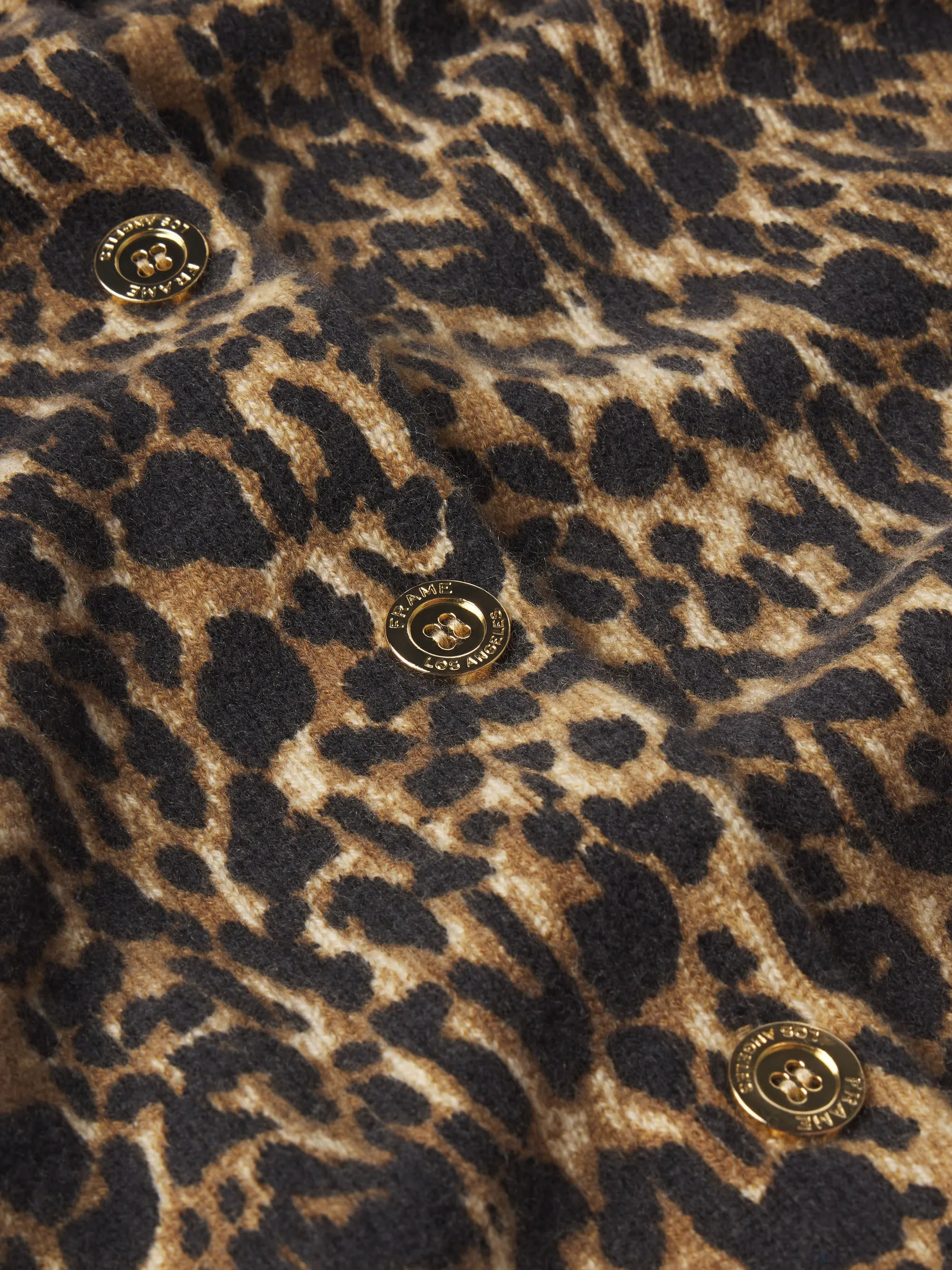 The Leopard Cashmere Cardi -- Sand Multi sold by Frame Denim product image thumbnail 2