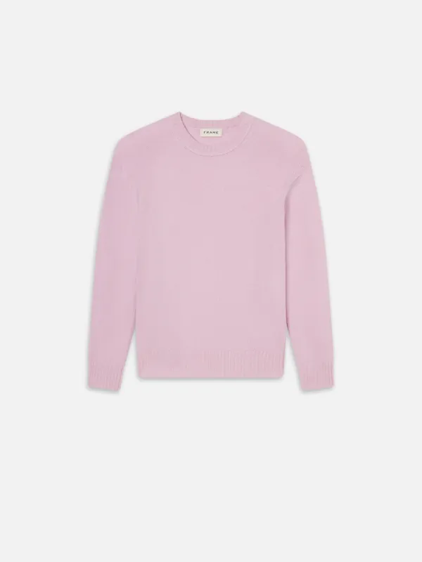Cashmere Crewneck Sweater -- Light Pink sold by Frame Denim