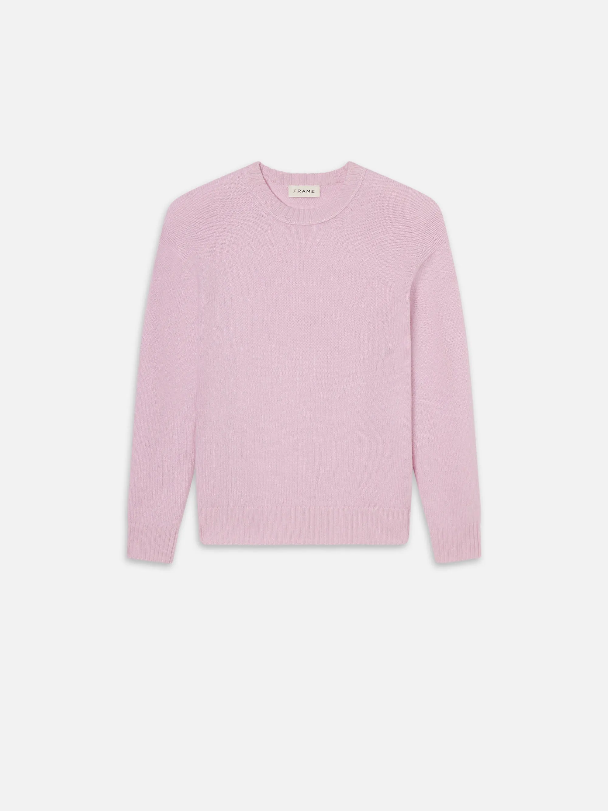 Cashmere Crewneck Sweater -- Light Pink sold by Frame Denim