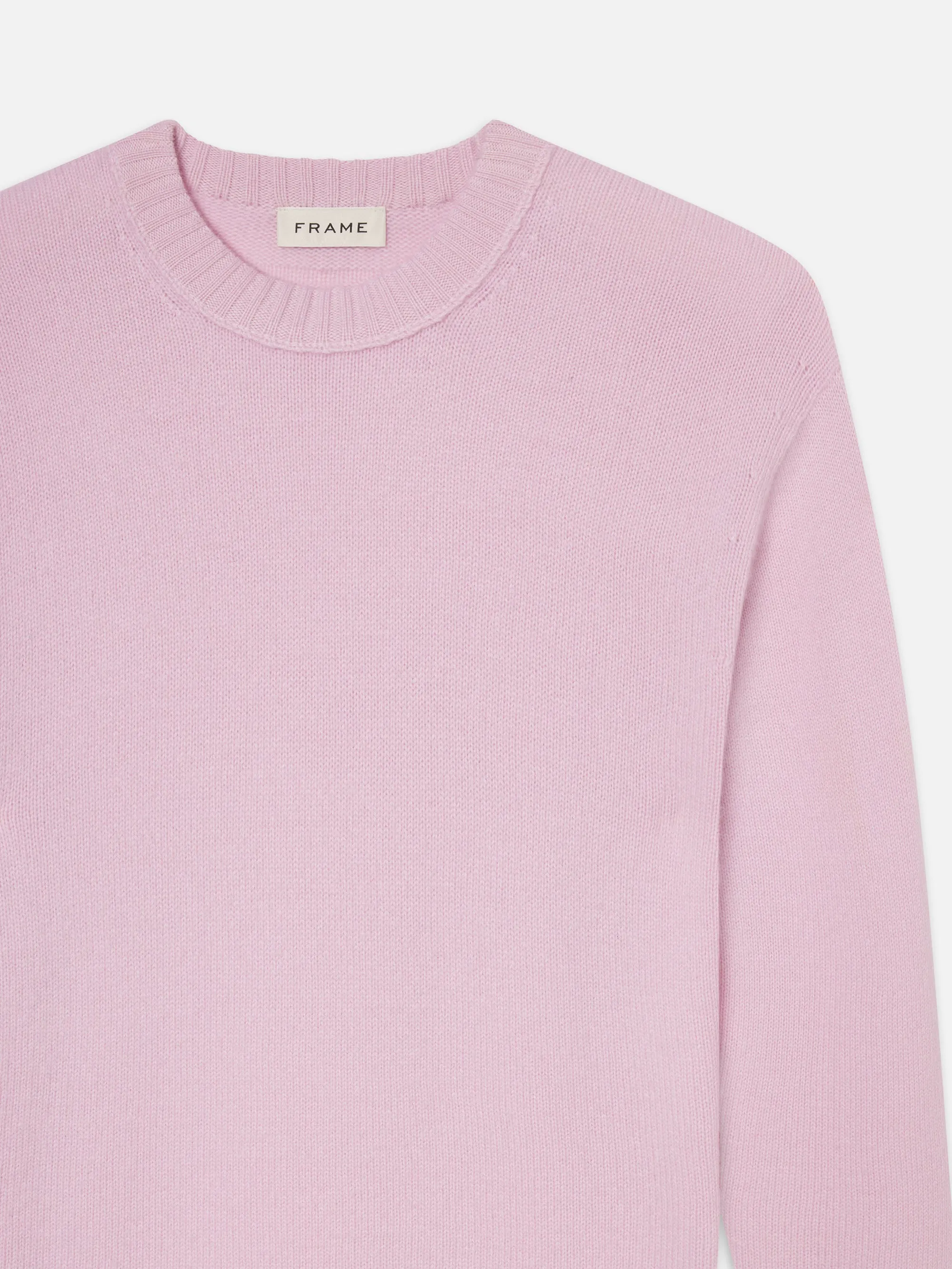 Cashmere Crewneck Sweater -- Light Pink sold by Frame Denim product image thumbnail 4