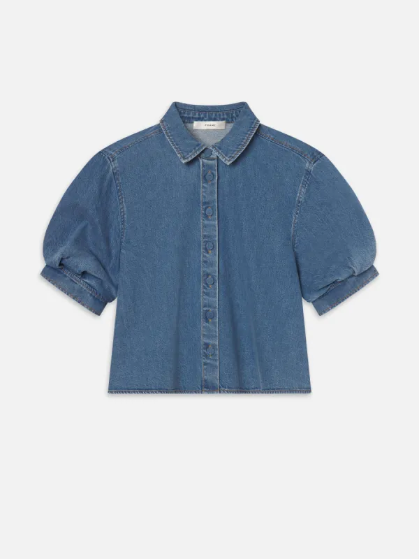The Billow Sleeve Shirt -- Subtle sold by Frame Denim
