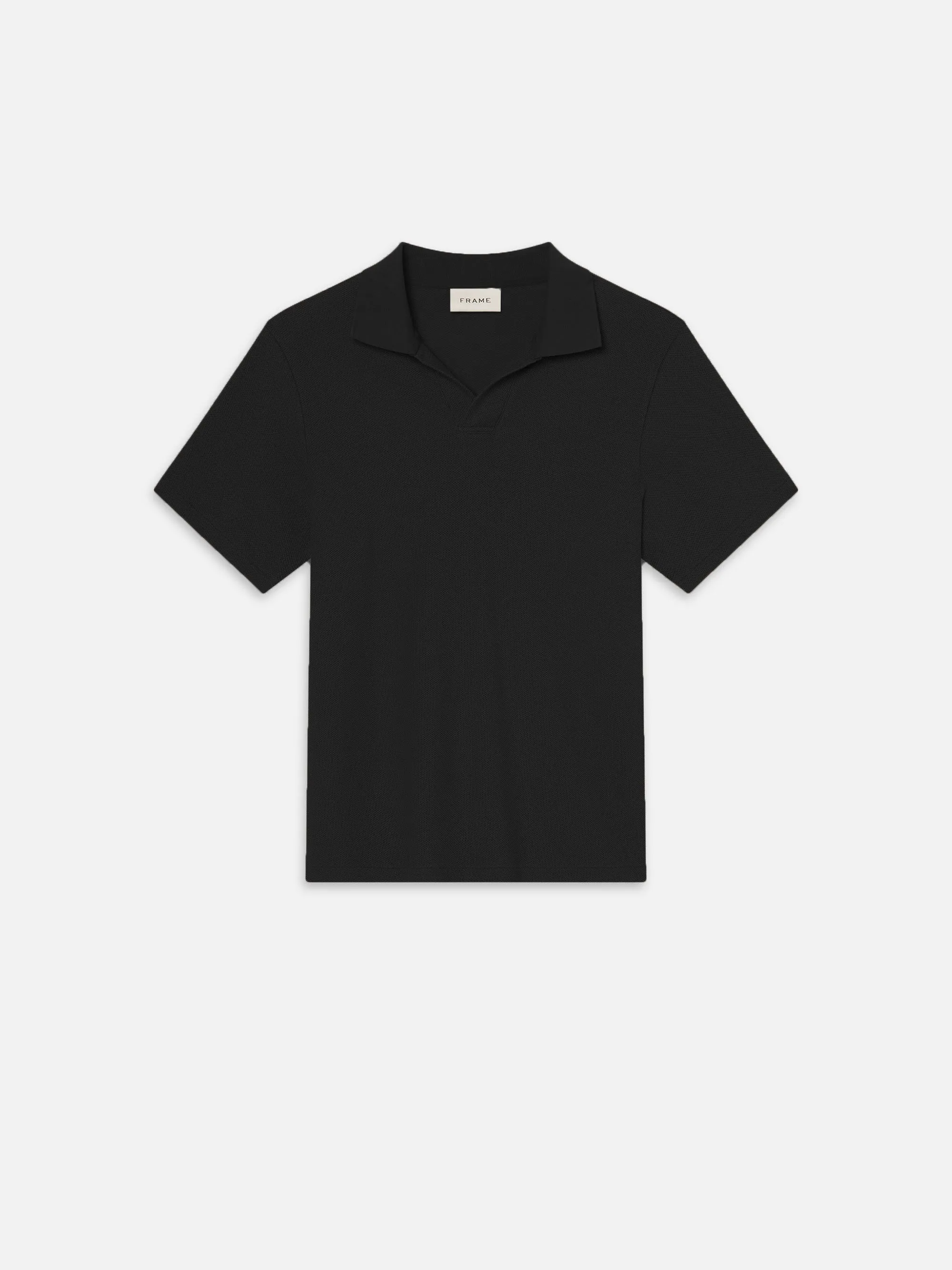 Jacquard Polo -- Black sold by Frame Denim