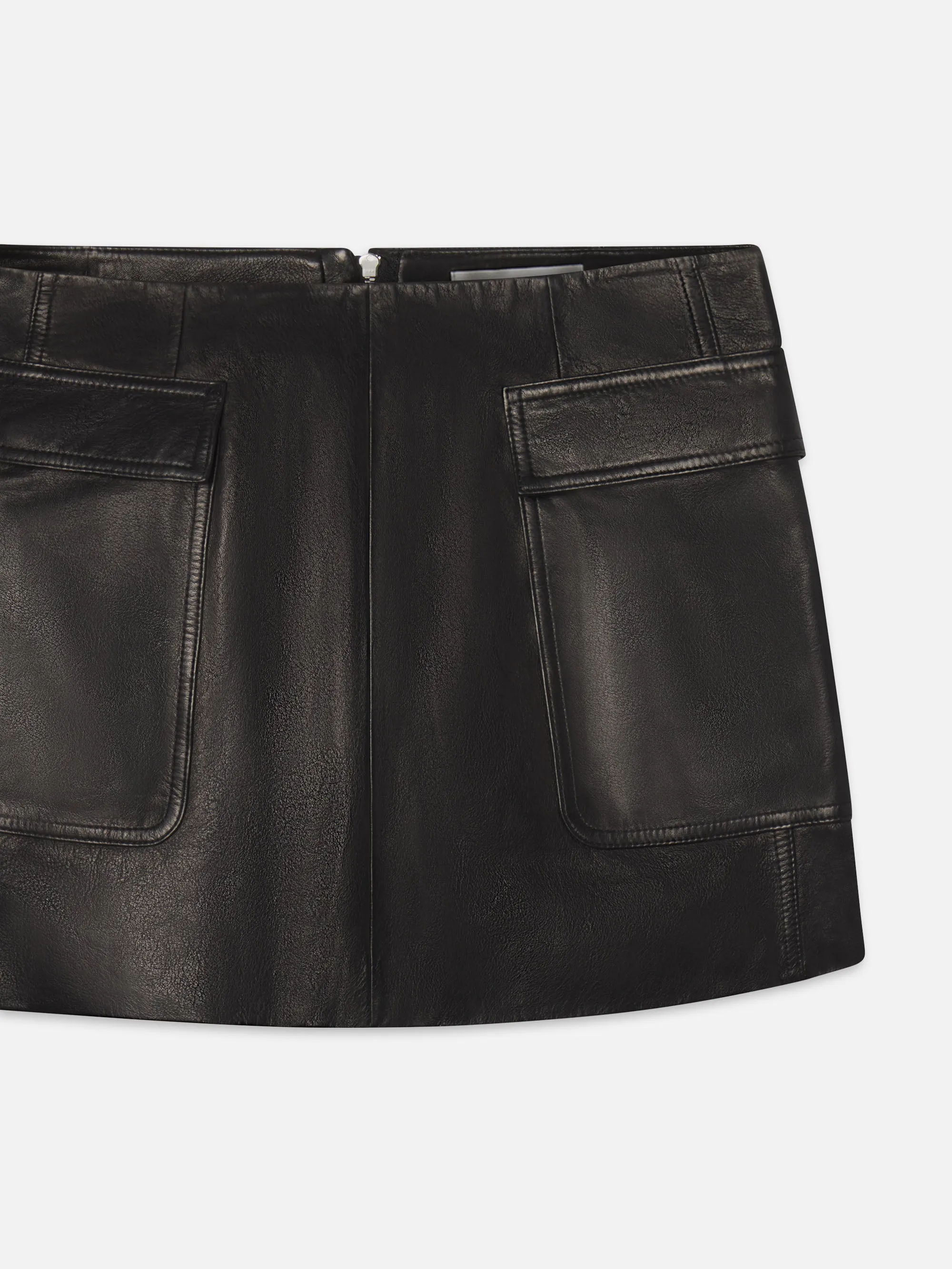 The Leather Cargo Skirt -- Black sold by Frame Denim product image thumbnail 2