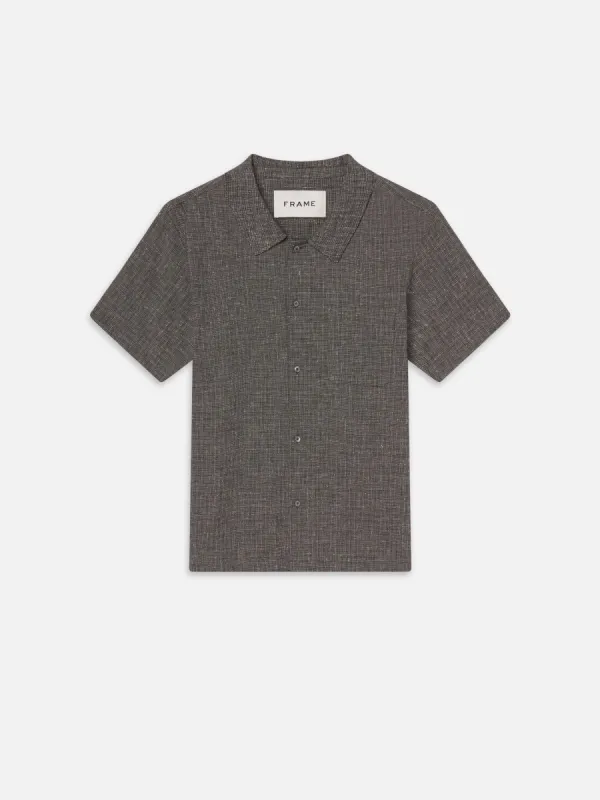 Textured Short Sleeve Shirt -- Black Multi sold by Frame Denim