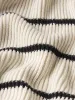 Striped Polo Sweater -- Black Stripe sold by Frame Denim