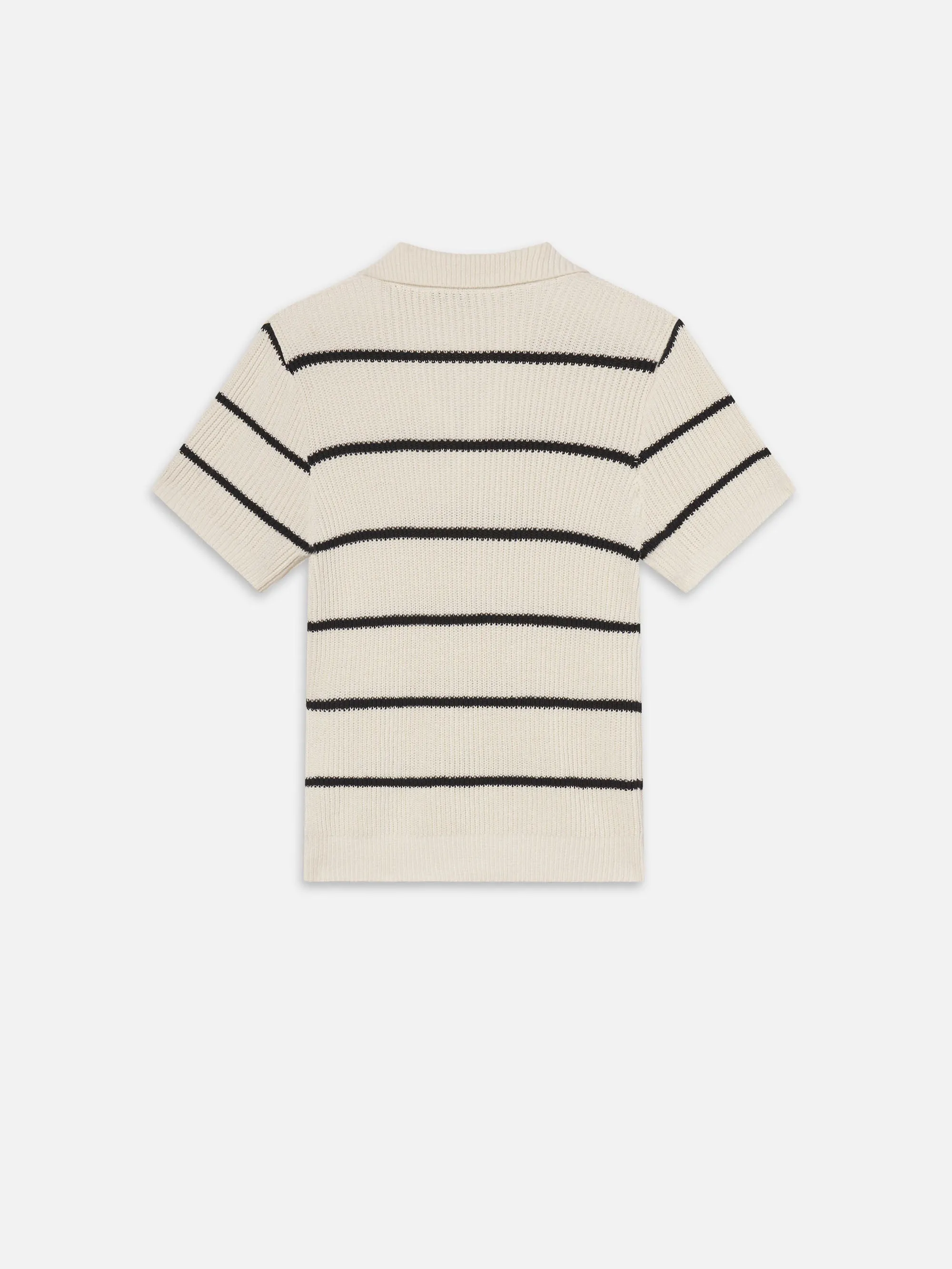 Striped Polo Sweater -- Black Stripe sold by Frame Denim product image thumbnail 5
