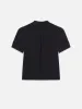 The Silk Gathered Top -- Navy sold by Frame Denim