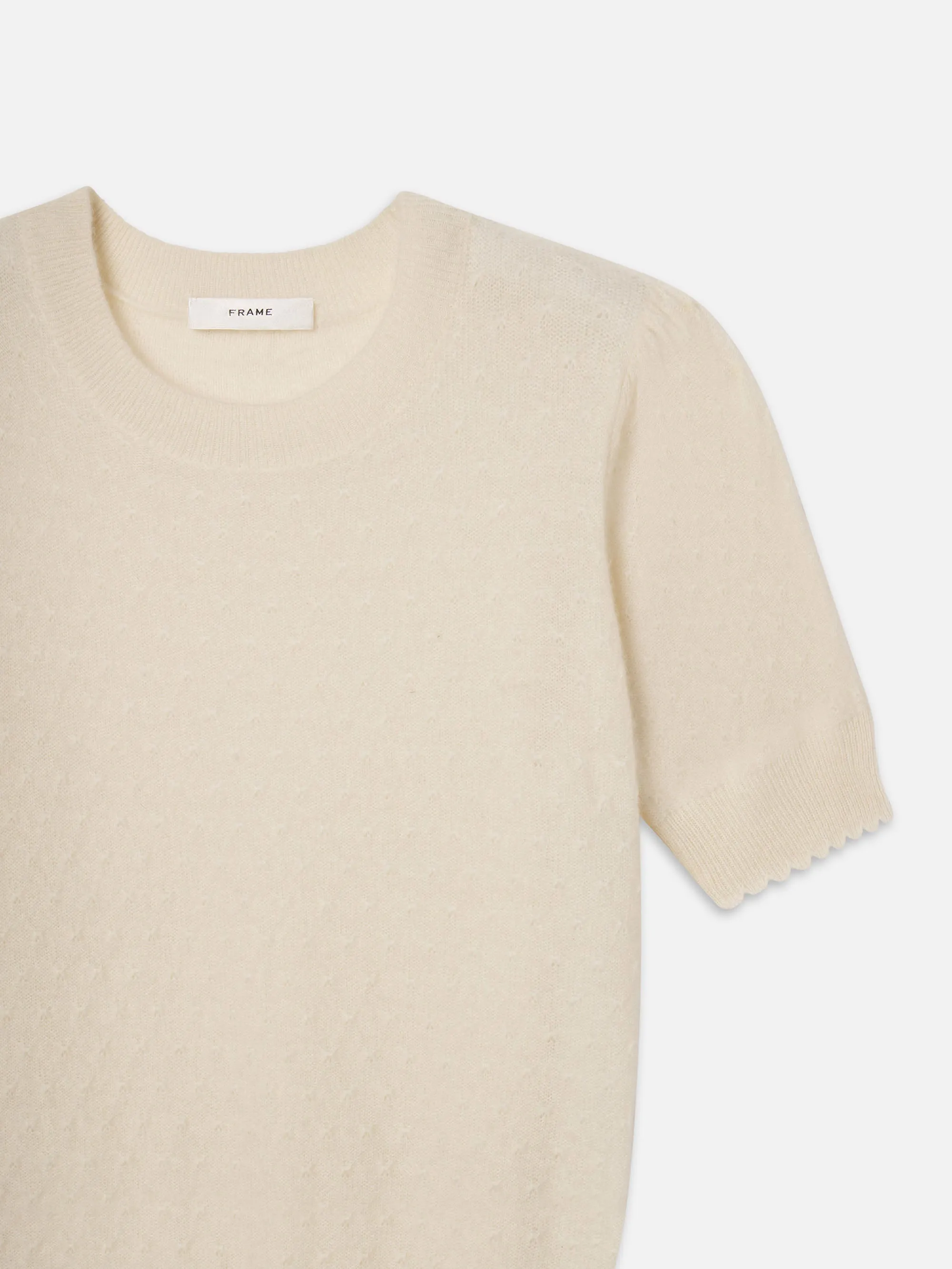 The Cashmere Pointelle Cardi -- Cream sold by Frame Denim product image thumbnail 2