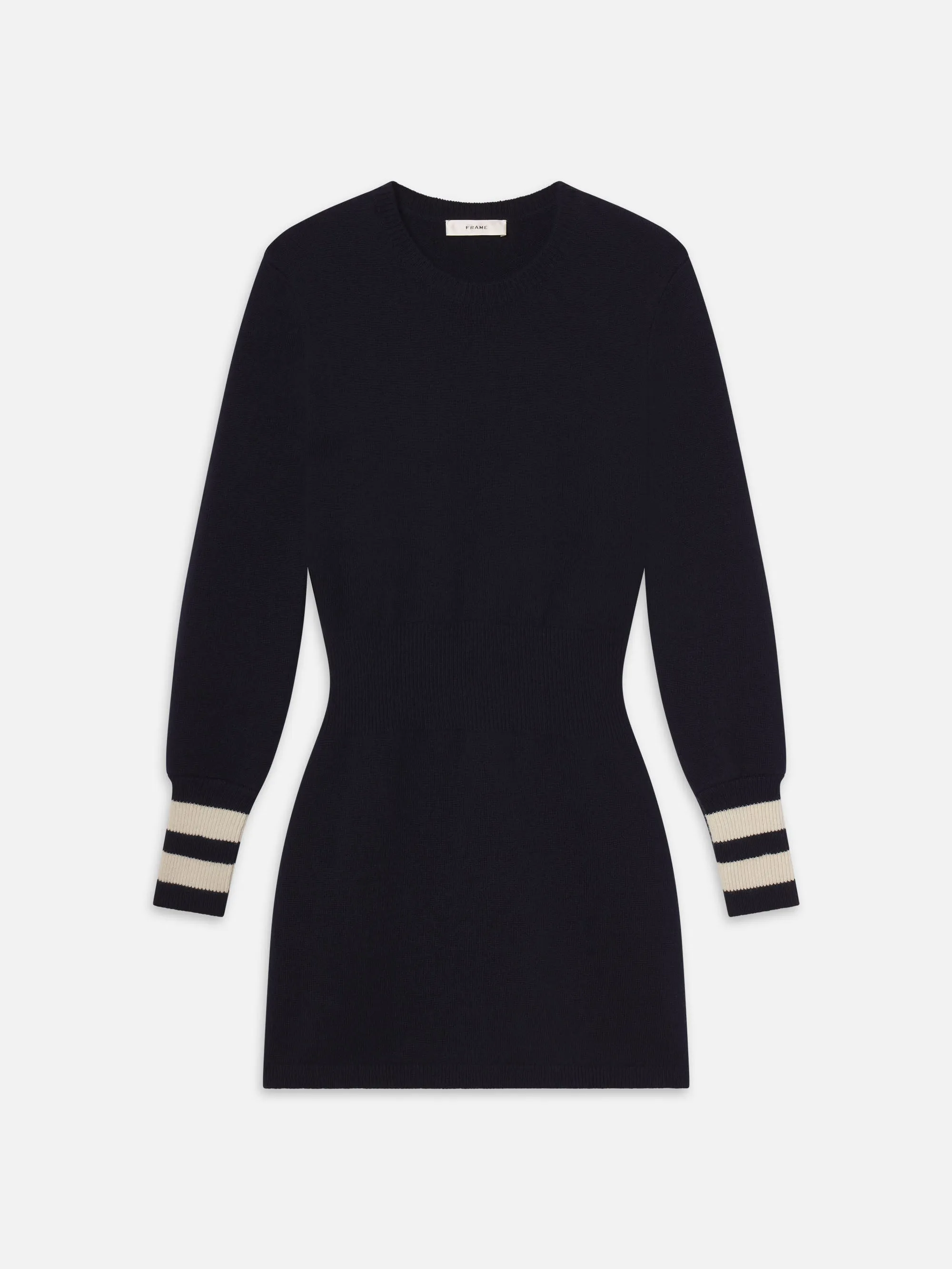 The Cashmere Club Dress -- Navy Multi sold by Frame Denim