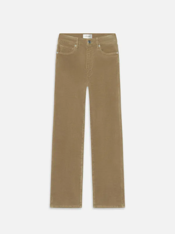 Le Sleek Straight Corduroy -- Light Beige made by Frame Denim