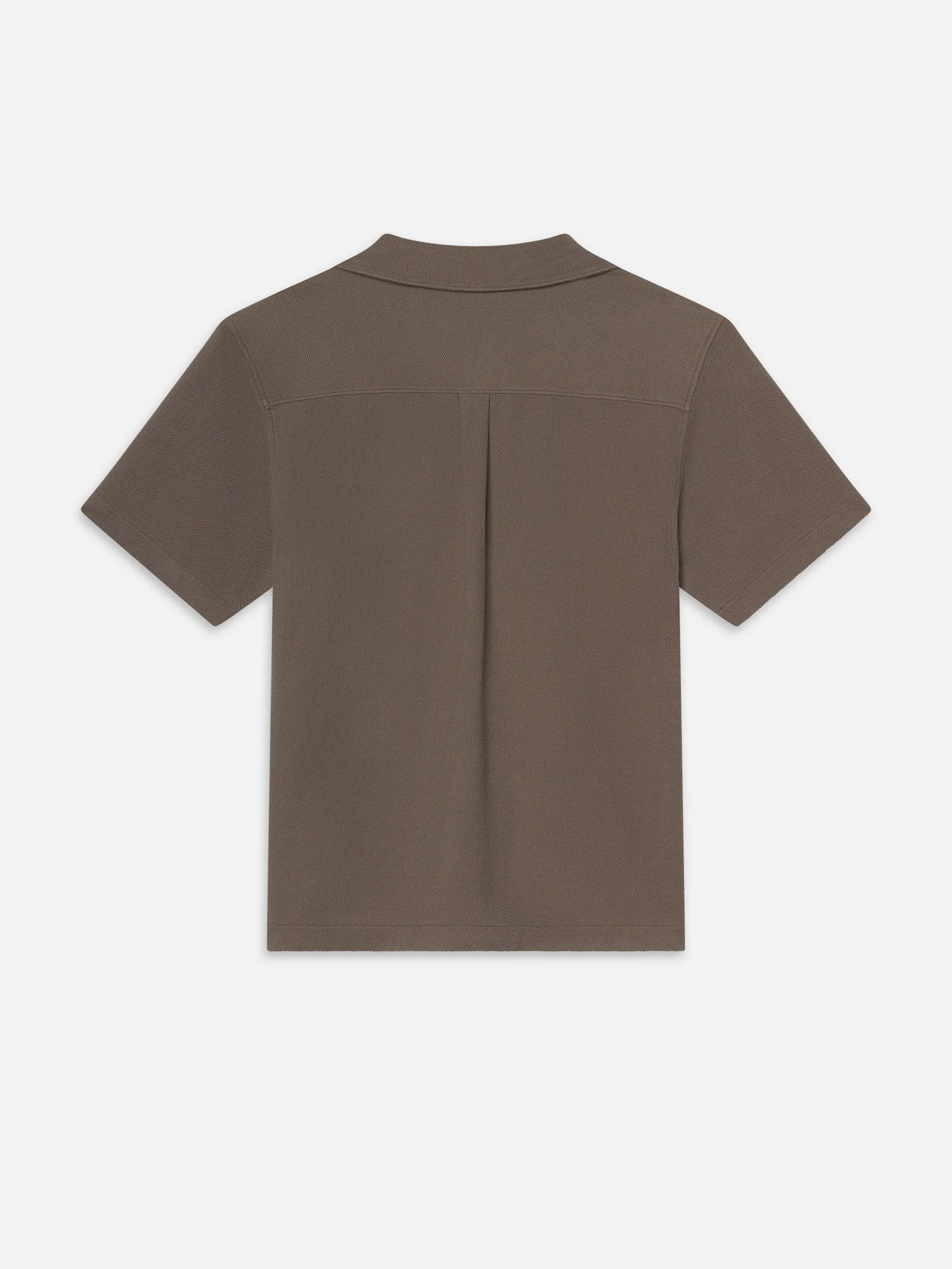 Jacquard Short Sleeve Relaxed Shirt -- Dark Sage sold by Frame Denim product image thumbnail 4