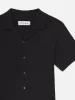 Jacquard Short Sleeve Relaxed Shirt -- Black sold by Frame Denim