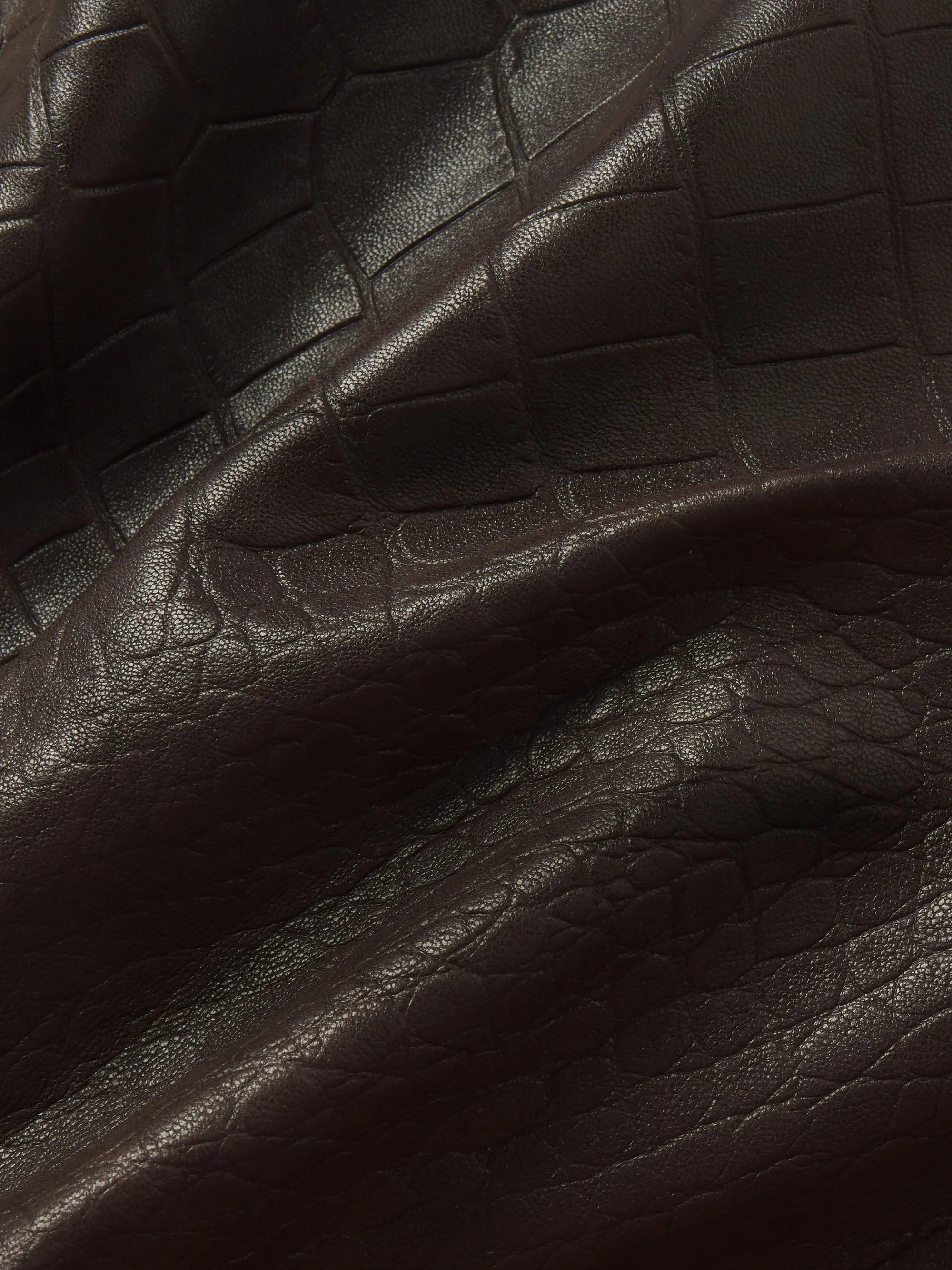 The Midaxi Leather Skirt -- Espresso Croc sold by Frame Denim product image thumbnail 4