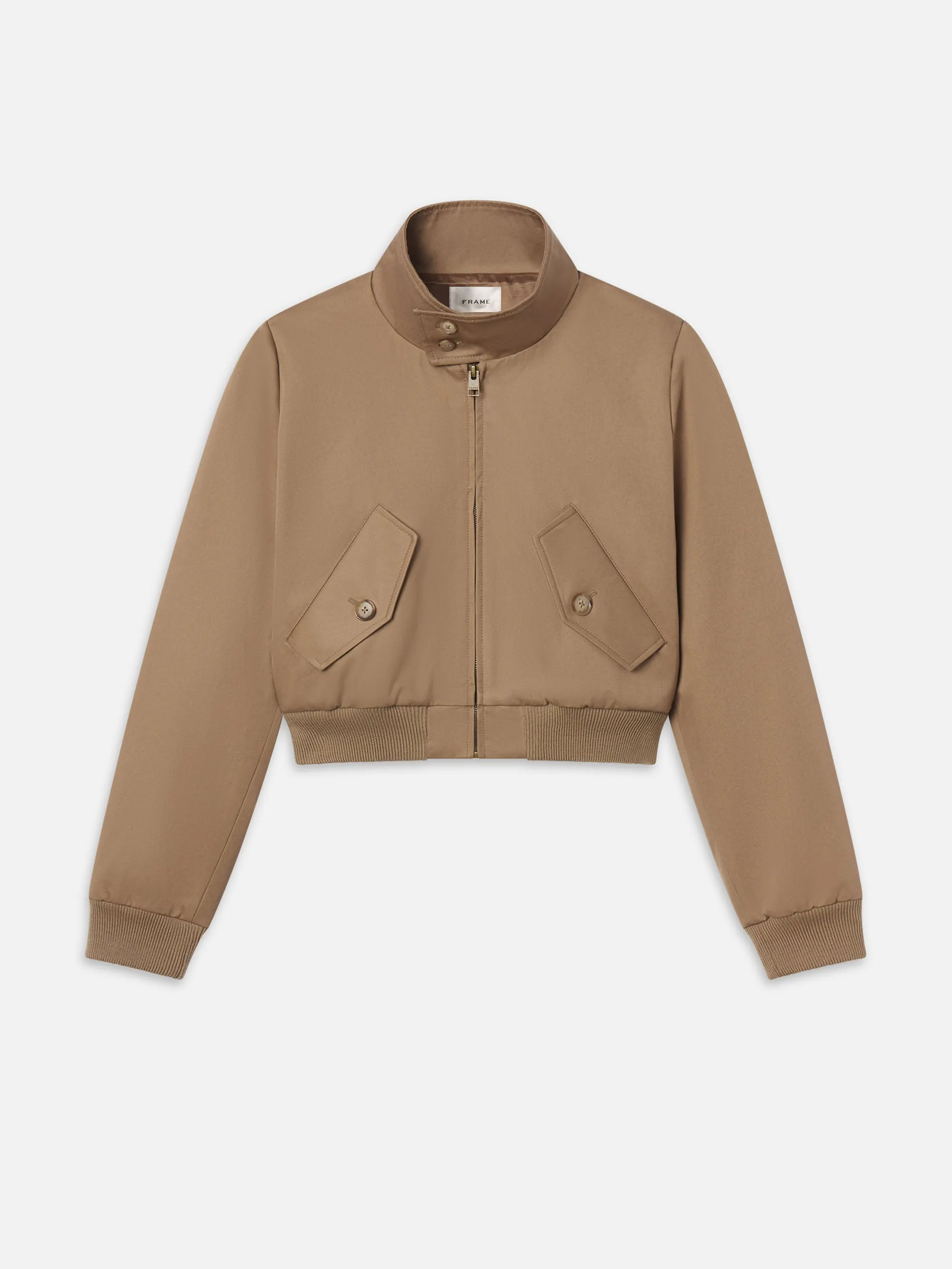 The Harrington Jacket -- Beige sold by Frame Denim