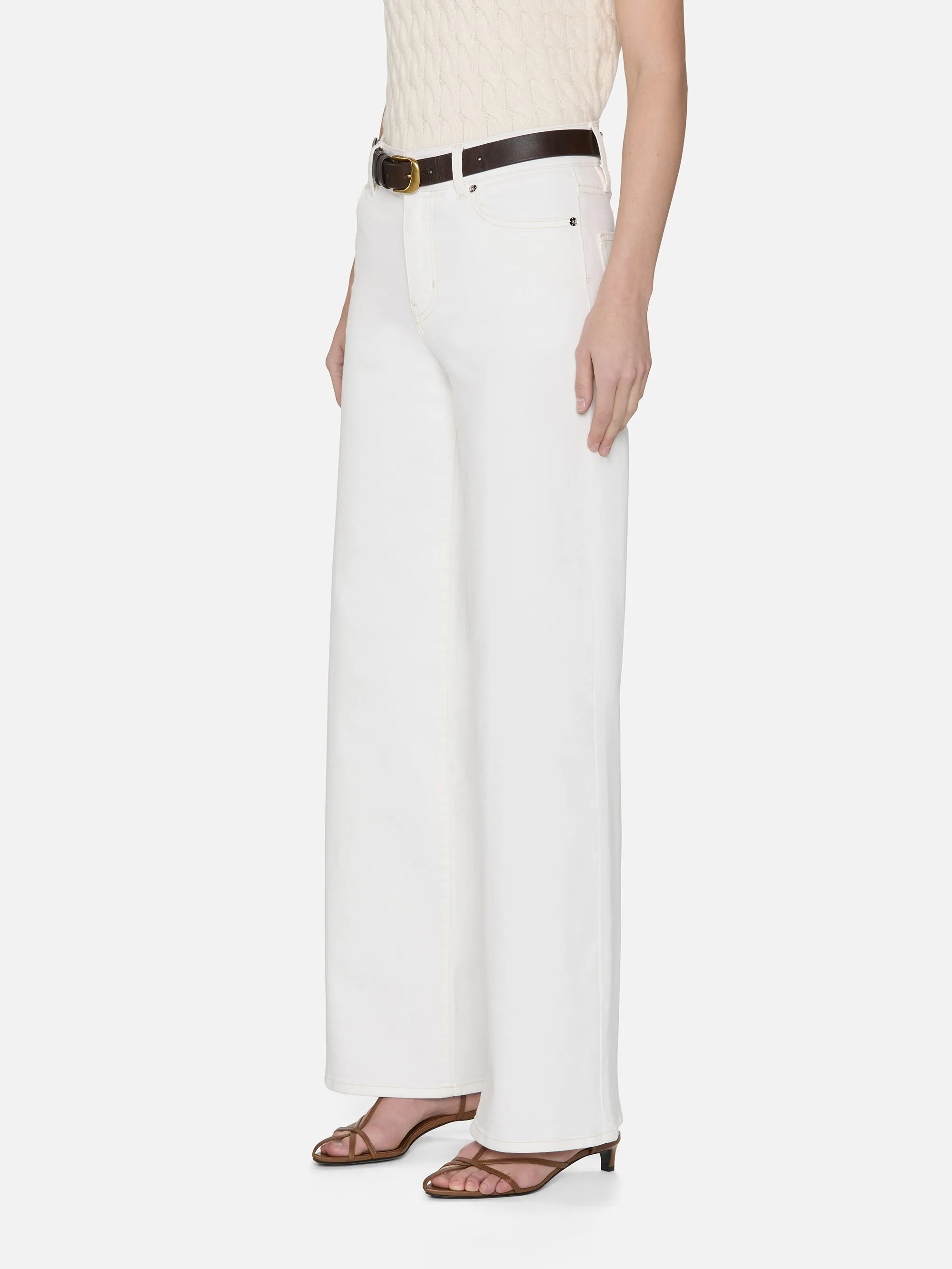 Le Slim Palazzo -- White sold by Frame Denim product image thumbnail 5