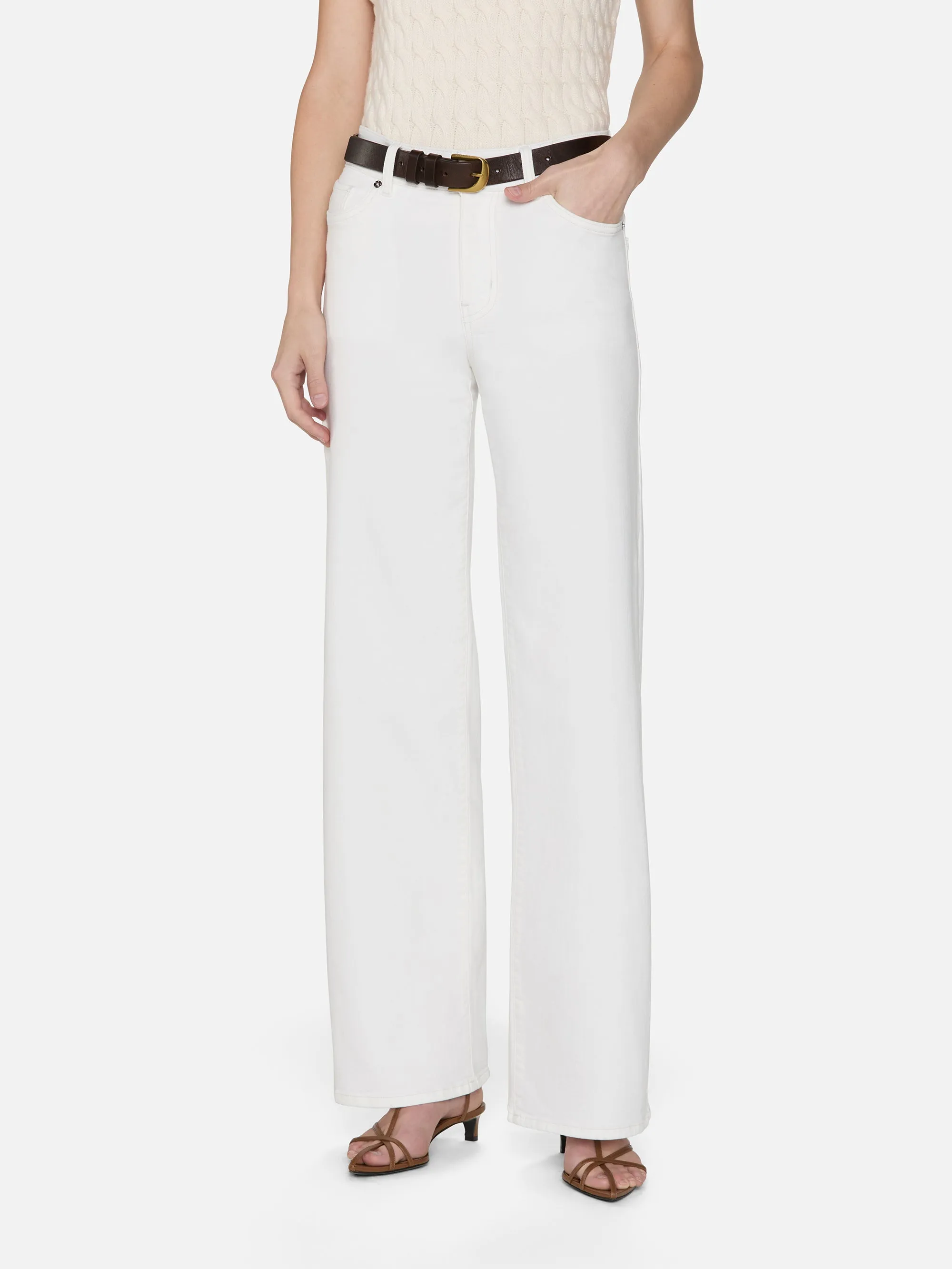 Le Slim Palazzo -- White sold by Frame Denim product image thumbnail 2