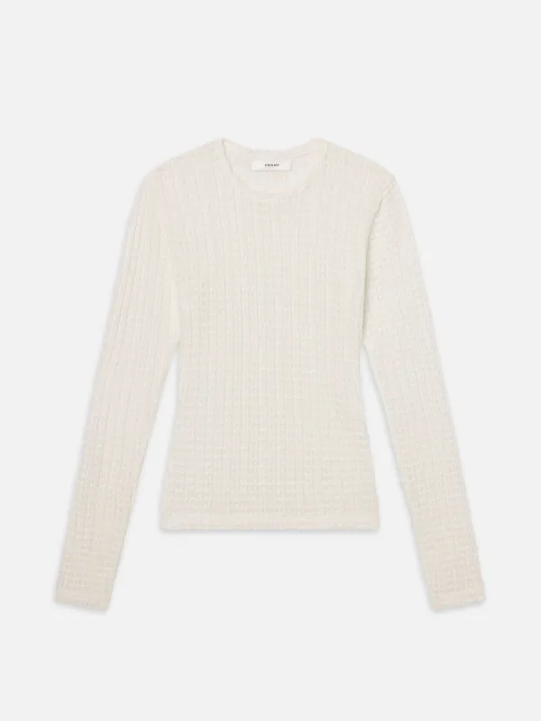 The Popcorn Top -- Alabaster sold by Frame Denim