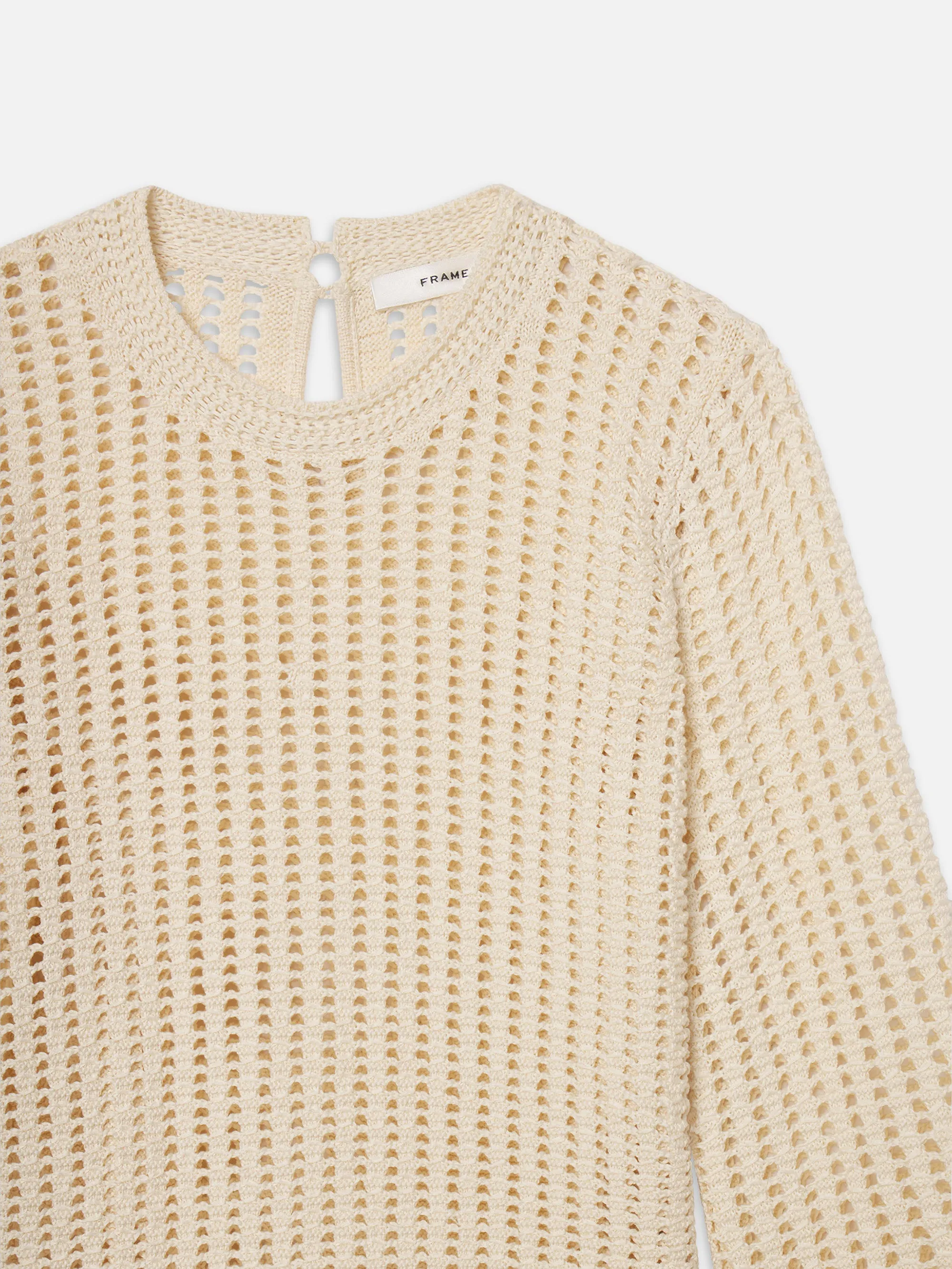 The Crochet Bell Sweater -- Alabaster sold by Frame Denim product image thumbnail 4